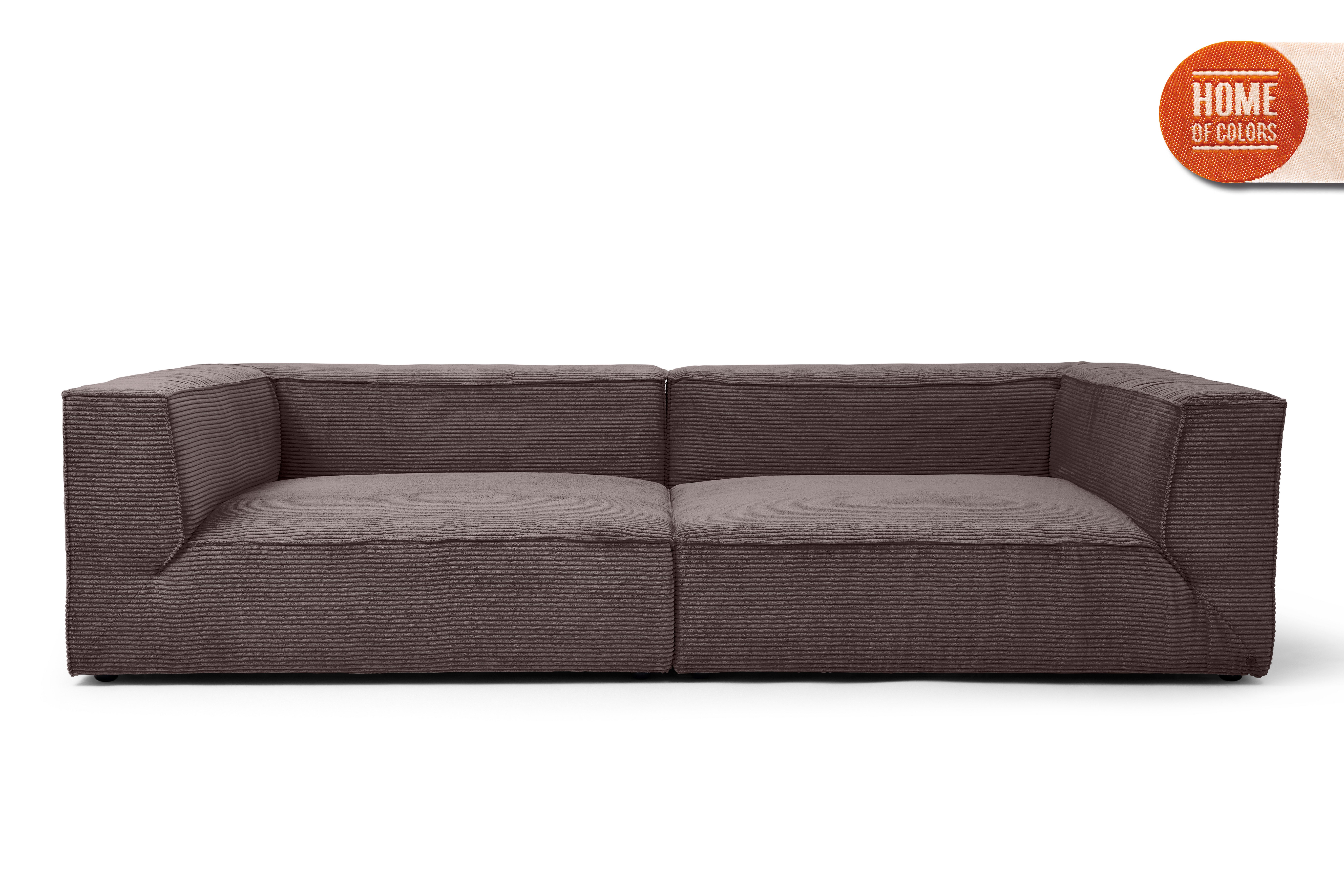 HOME OF COLORS Big-Sofa BIG CUBE – das kubische Sofa mit extra-tiefem, soften Sitzgefühl, in weichem Cordstoff – in vielen schönen Farben
