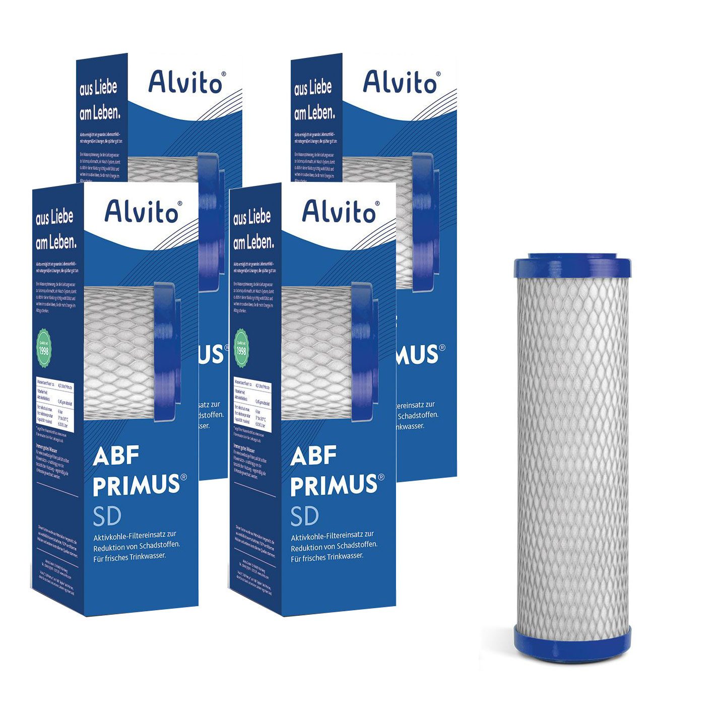 Alvito Ersatzfilter, 4x ABF Primus SD Filterpatrone 0,45 µm *SPARPREIS*