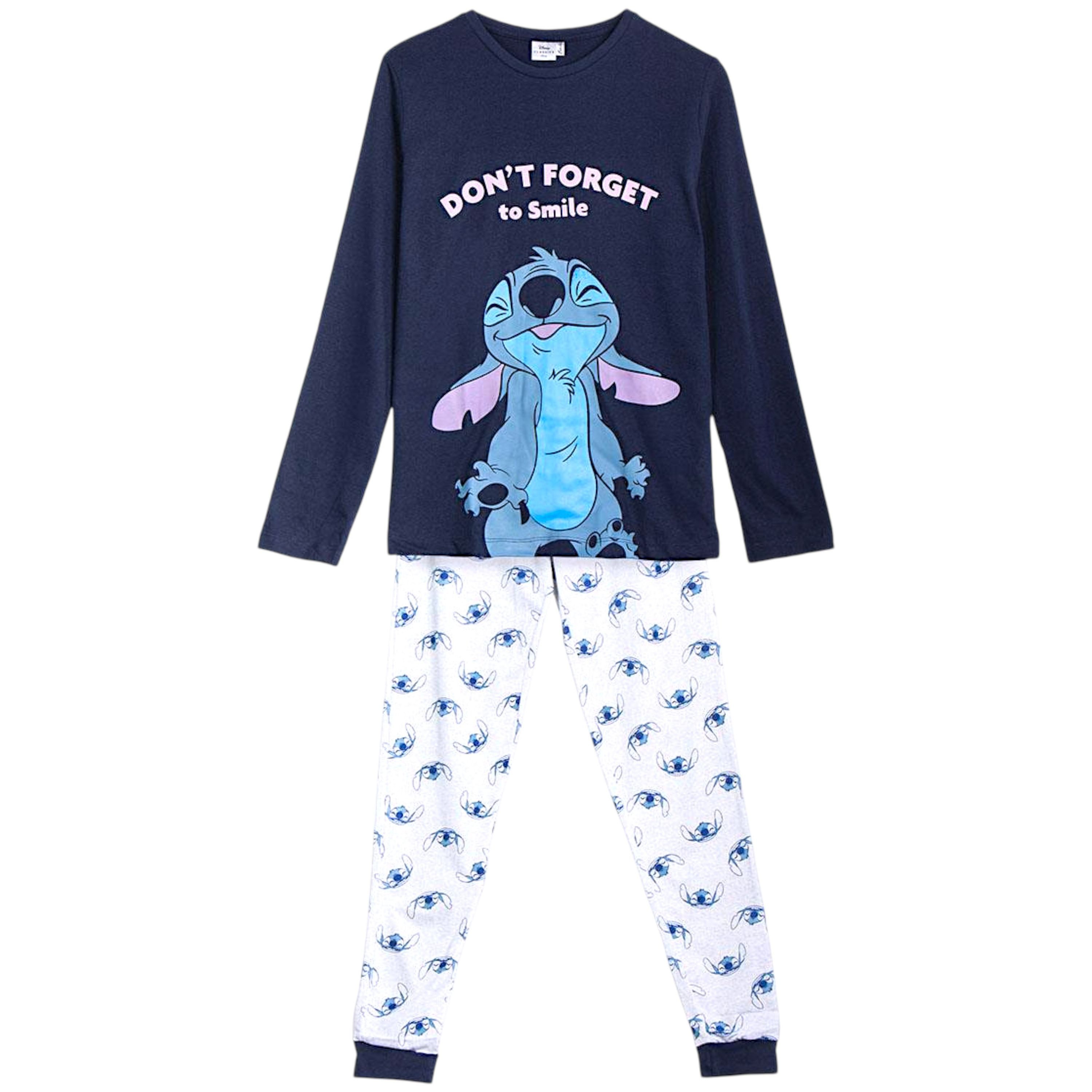 Cerdá Schlafanzug DON´T FORGET TO SMILE (2 tlg) Damen Pyjama langarm Gr. XS - XL