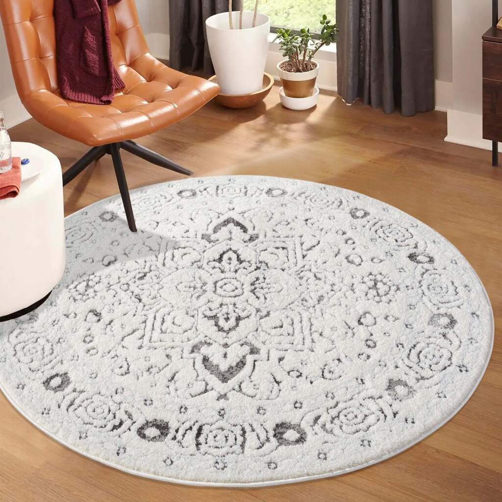 Carpet City Teppich "LOUNGE 0638" rund 15 mm Höhe Kurzflor-Teppich Modern, günstig online kaufen