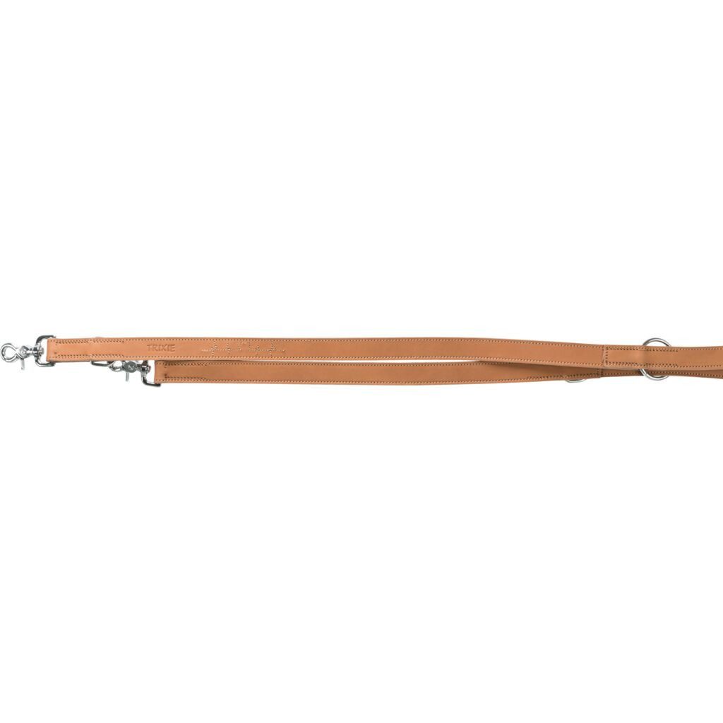 TRIXIE Hundeleine Rustic Fettleder-Verlängerungsleine Heartbeat - braun - 2,00 m/20 mm, Leder
