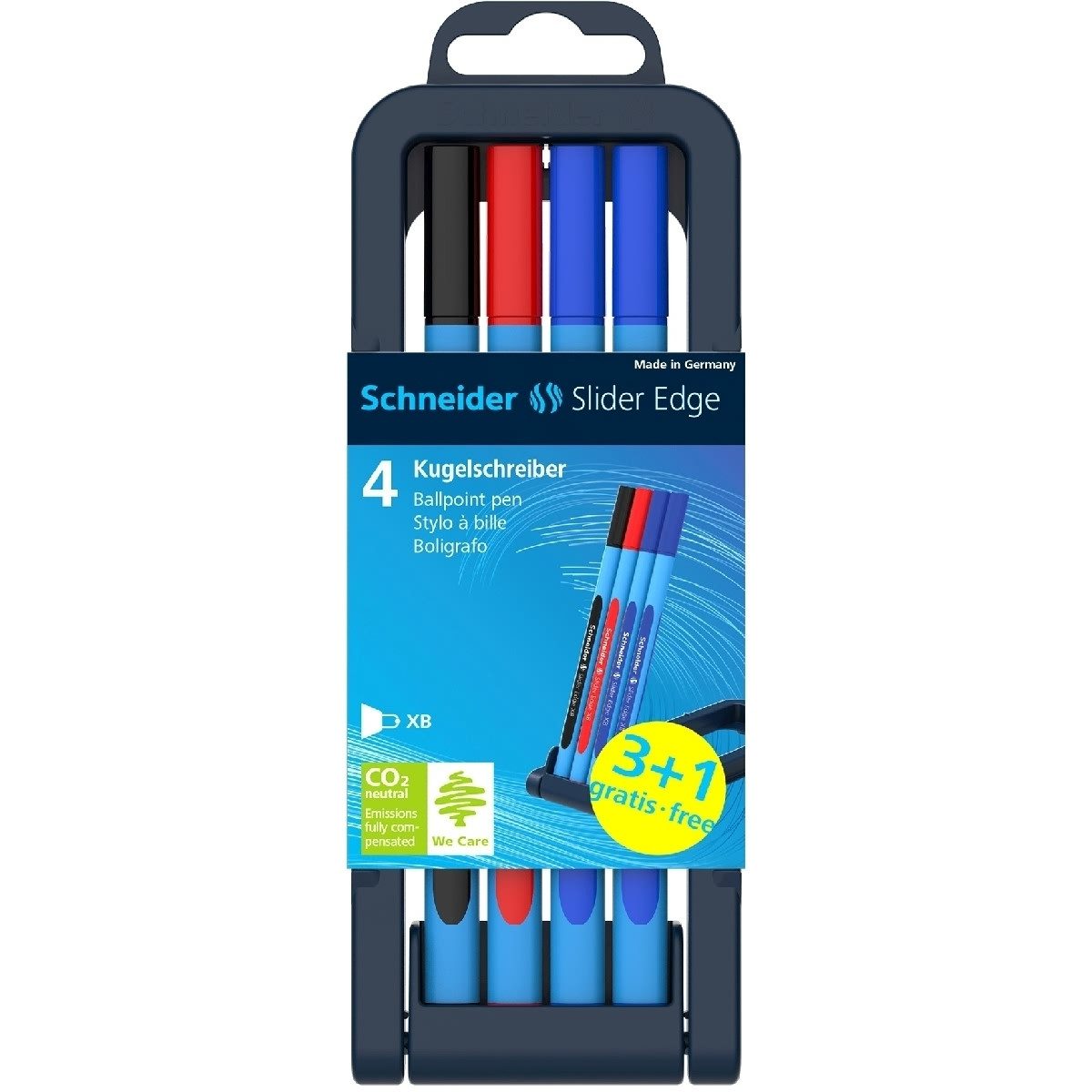 SCHNEIDER Kugelschreiber Kugelschreiber Slider Edge Kappenmodell XB sortiert Stiftebox VE=4 Stü