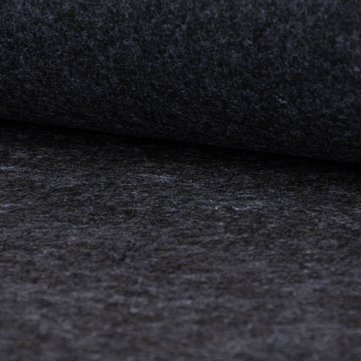 SCHÖNER LEBEN. Stoff Kreativstoff Meterware Filz 3mm Stärke einfarbig anthrazit 90cm, pflegeleicht