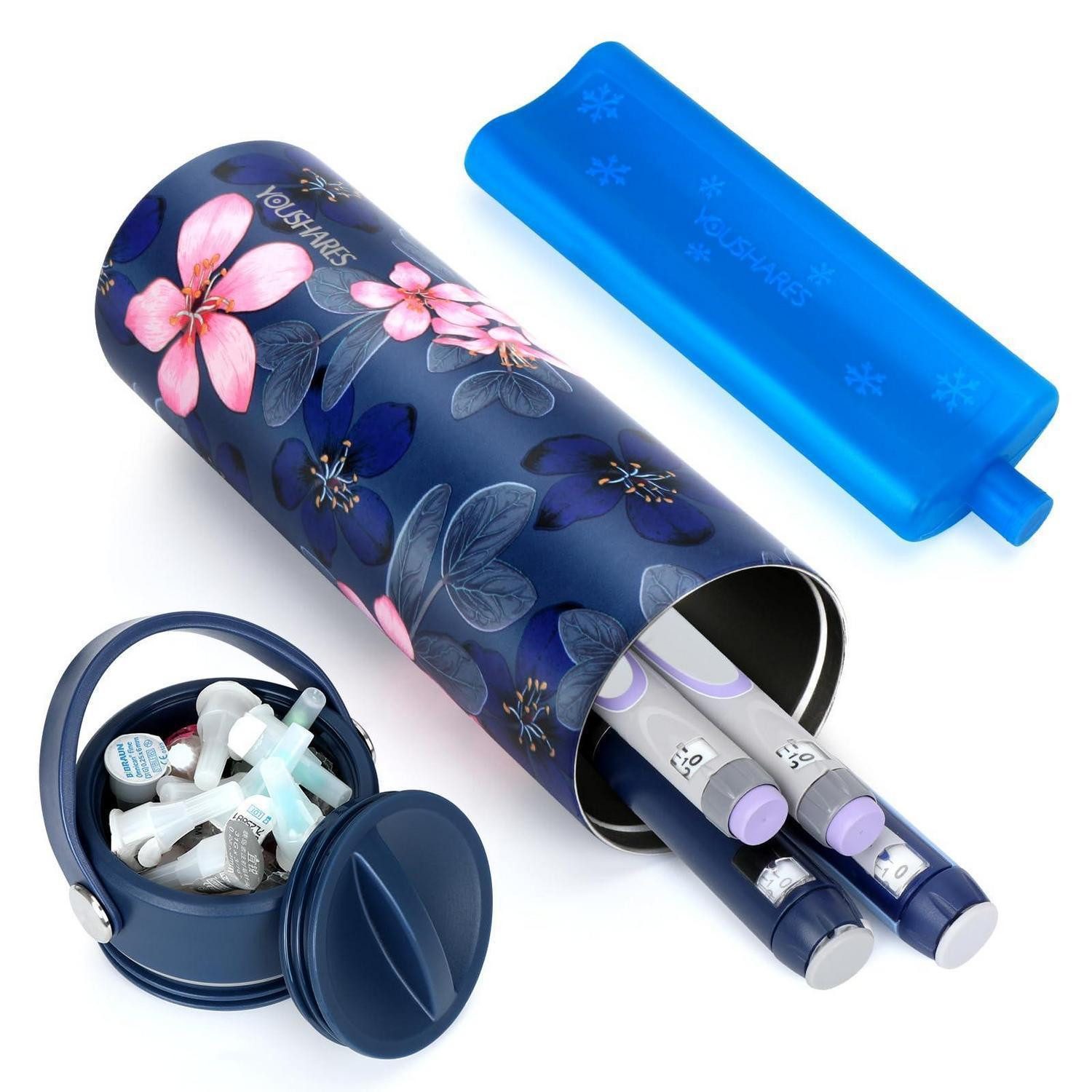 LuxusKollektion Kühltasche Kühltasche Insulin Pen Kühlakku 48h TSA EpiPen Isl_cup_magnolie