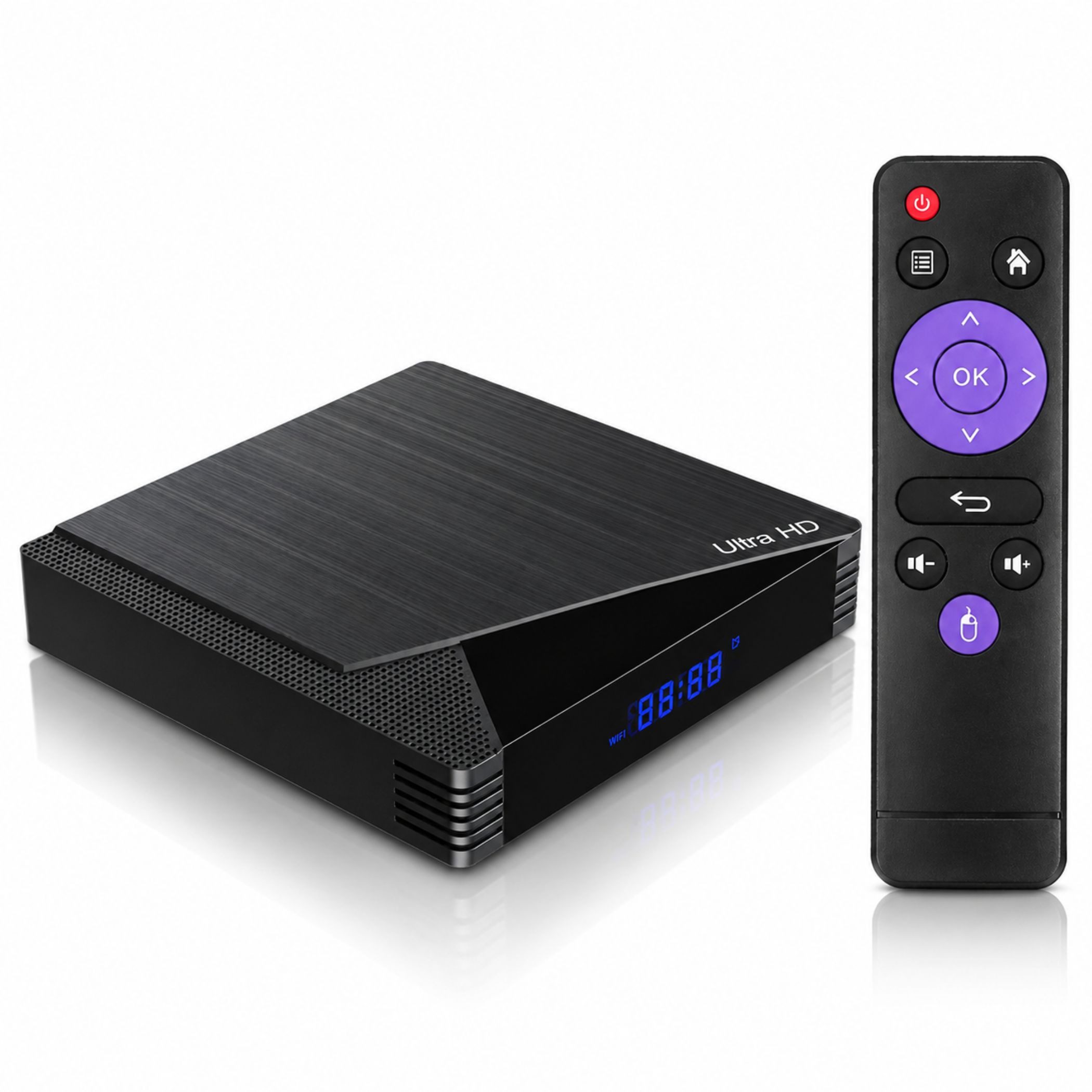 Bolwins P80C Smart TV Box 2,4G & 5,8G WiFi Ethernet LAN 6K H.265 Video Audio Audio- & Video-Adapter HDMI zu USB Typ A HDMI LAN (RJ45) Micro-SD, 0 cm, 6K Ultra HD Wiedergabe 8GB RAM / 128GB ROM