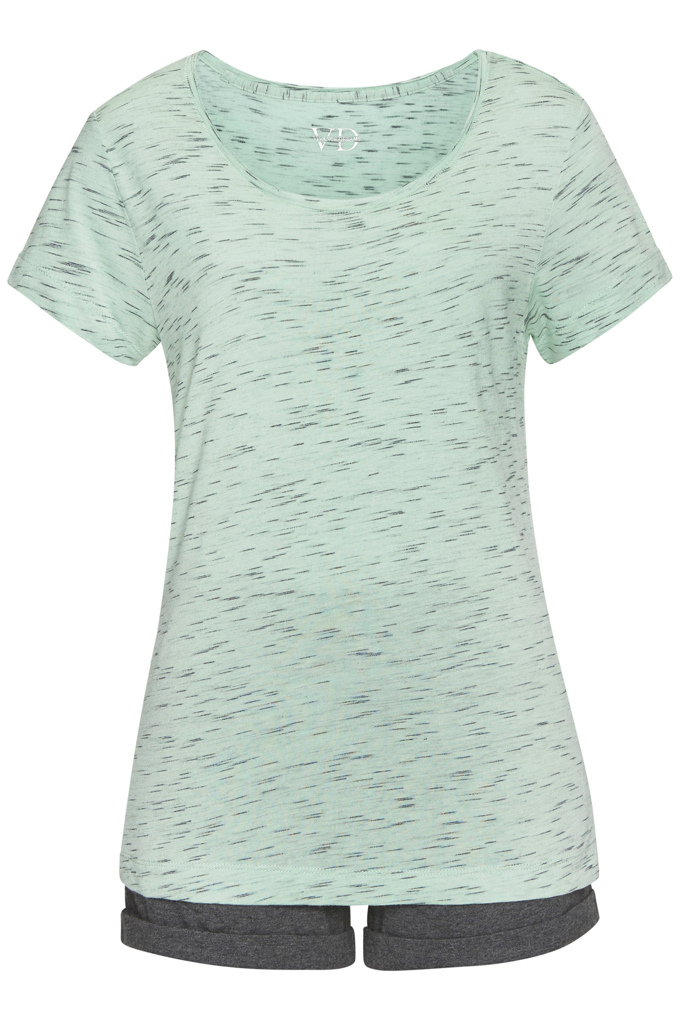 Vivance Dreams Shorty (2 tlg) mit schönem Melange-Effekt günstig online kaufen