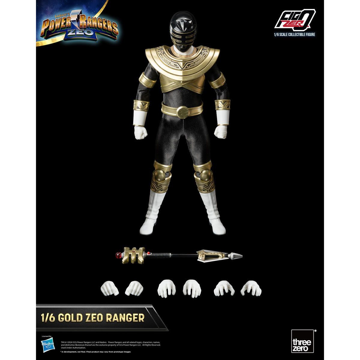 ThreeZero Actionfigur FigZero Saban's Power Rangers Zeo 1/6 Gold Zeo Ranger 30 cm Actionfigu