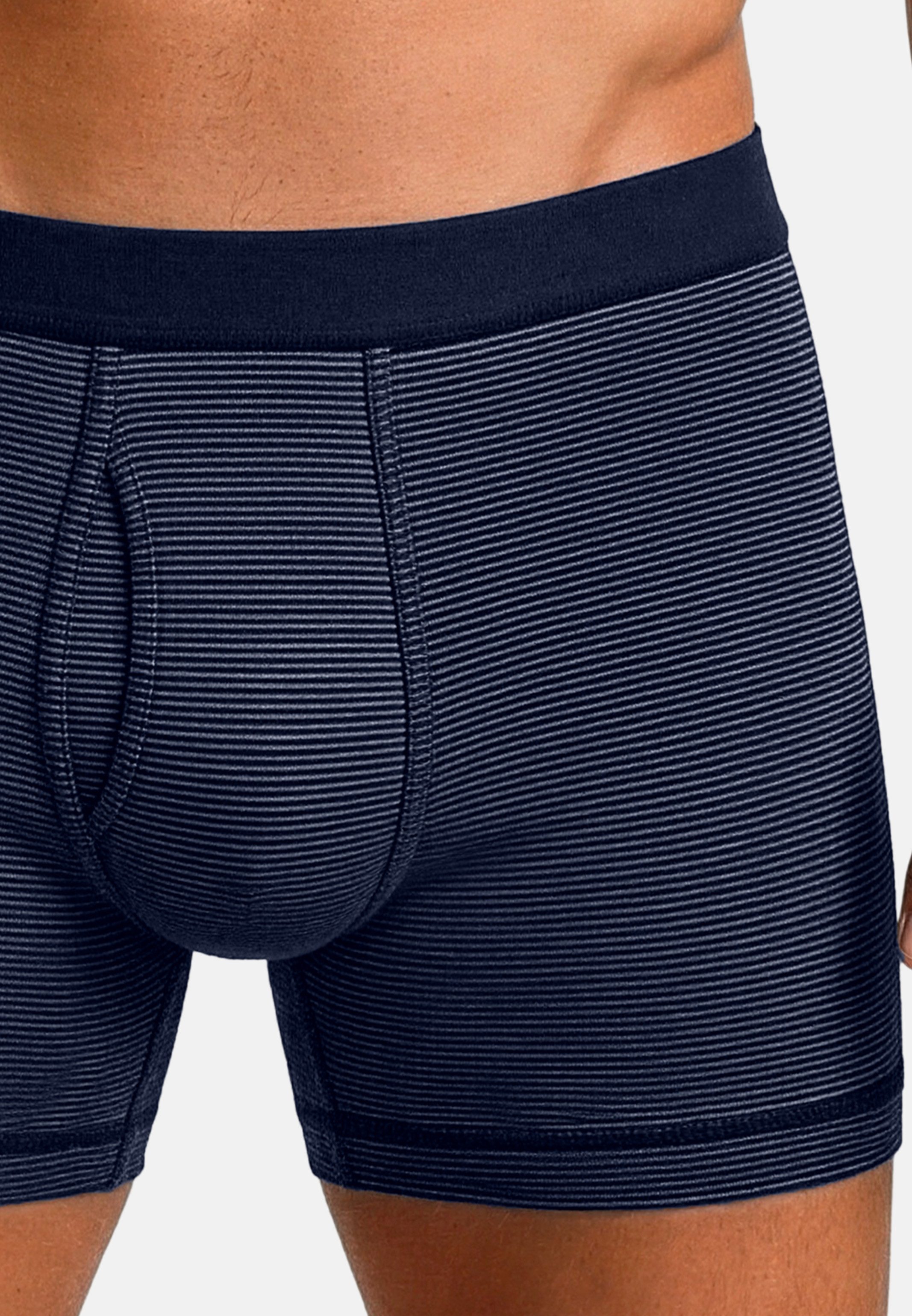 ESGE - Die Wäsche-Macher Retro Boxer 5er Pack - Feinripp Ringel (Spar-Set, 5-St) Retro Short / Pant - Baumwolle - mit Eingriff – Bild 4 von 5