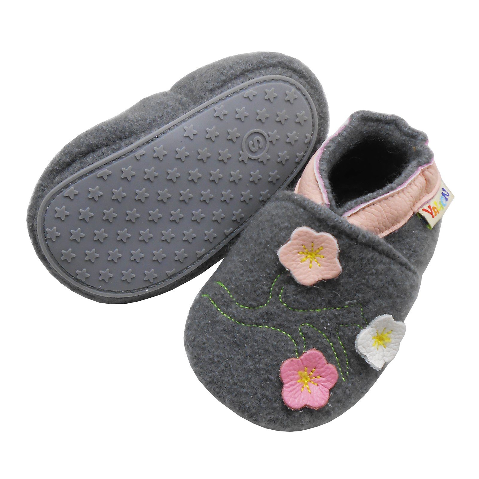 Schuhe Babyschuhe Mädchen Yalion Kinder Filz Hausschuhe aus Schafwolle und Leder Hausschuh