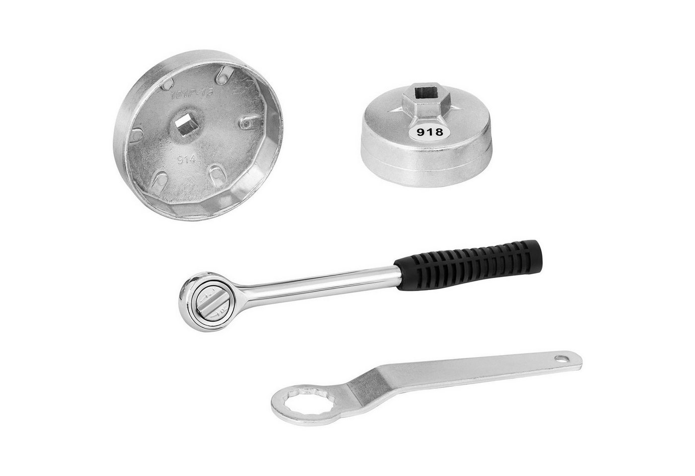 Thumbnail - MSW Montagewerkzeug Set Ölfilterschlüssel Ölfilter Werkzeug Ölwechselwerkzeug 23-teilig im, B: 32.5 cm, L: 37 cm