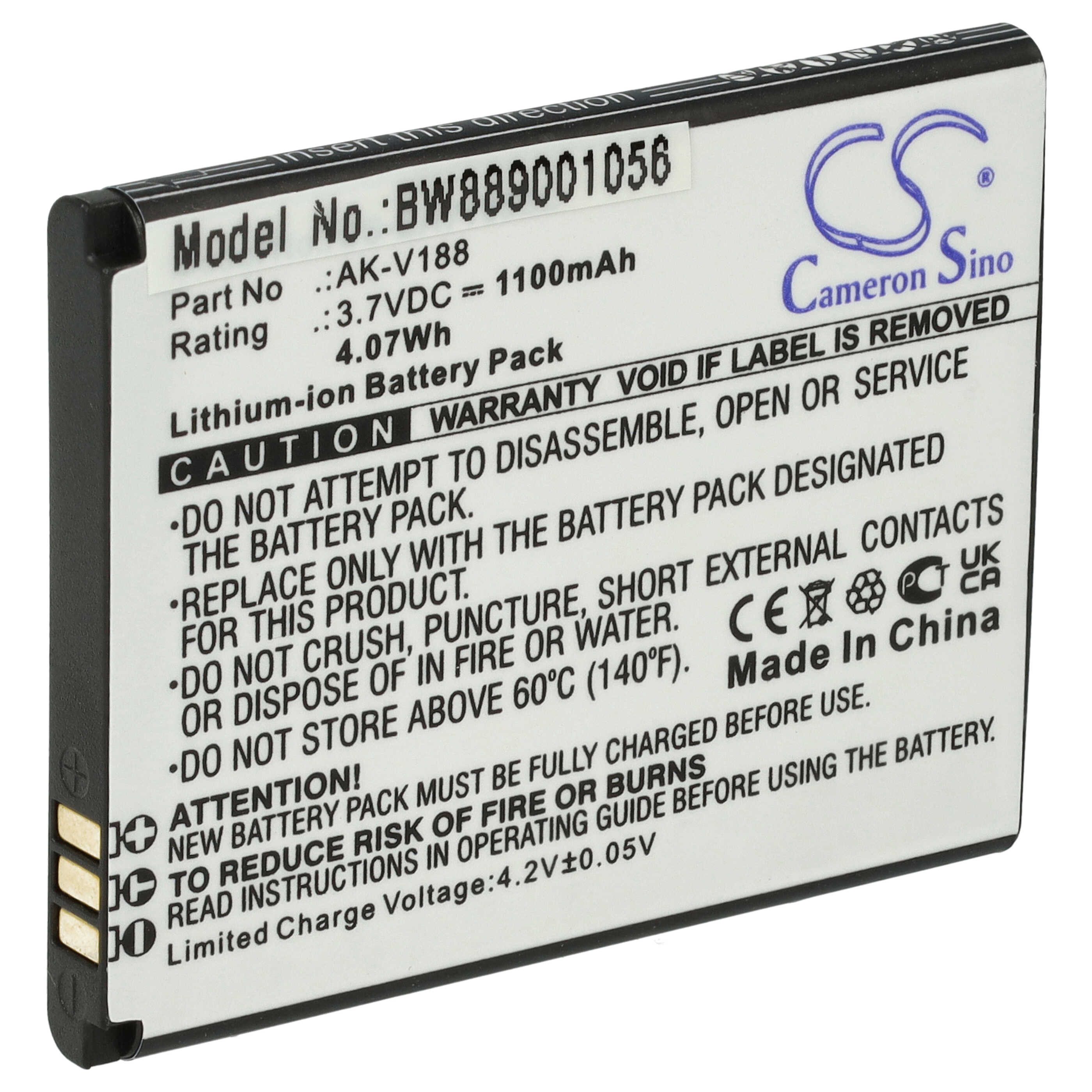 vhbw Akku passend für Emporia Touch Smart, Touch Smart 2, Touchsmart 3, Smartphone-Akku Akku Li-Ion 1100 mAh (3,7 V, 1 St), Leistungsfähiger Austausch-Akku für Telefon, Smartphone
