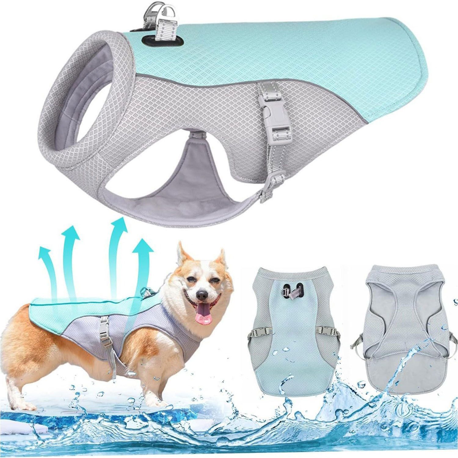 Hundemantel Verstellbare Hundekühlweste mit reflektierendem Design