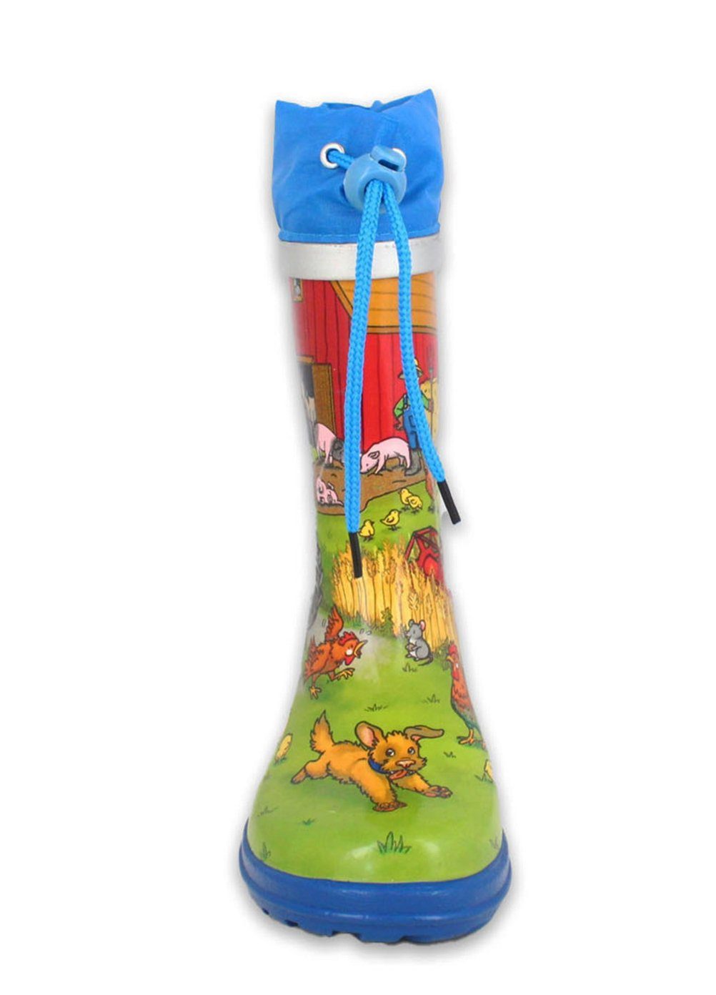 Beck Gummistiefel Bauernhof Gummistiefel (wasserdichter, schmaler Stiefel, für trockene Füße bei Regen und Matschwetter) herausnehmbare Innensohle, weicher flexibler Naturkautschuk