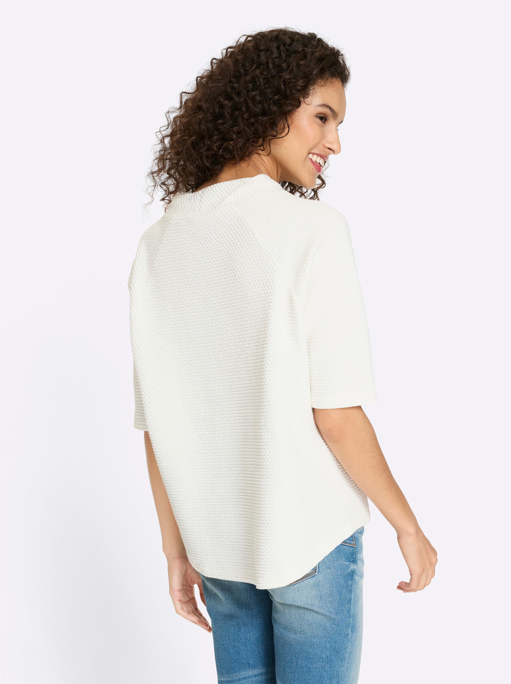 heine Sweater Sweatshirt Kurzarm Struktur günstig online kaufen