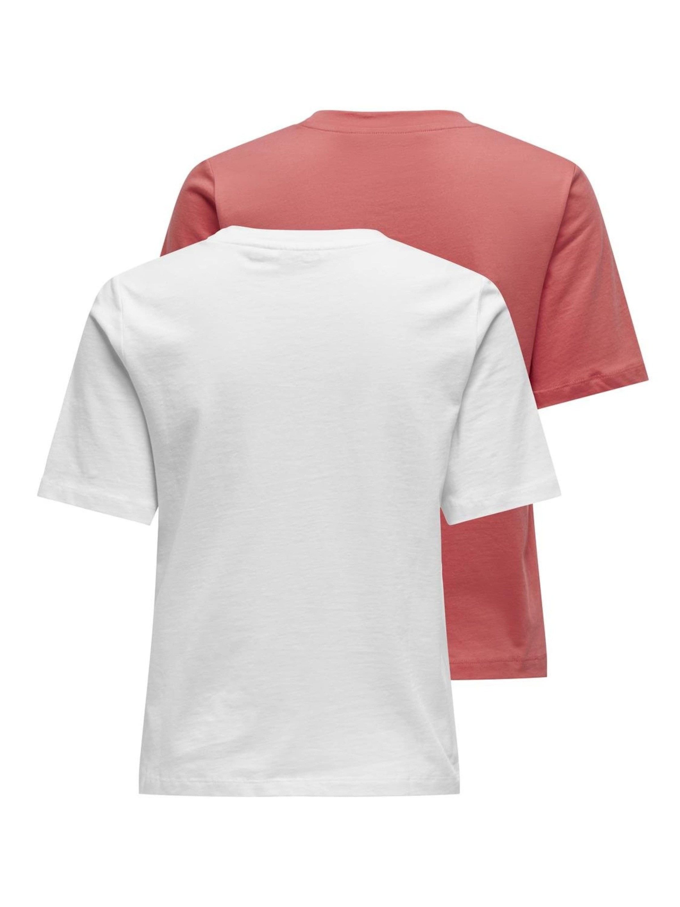 ONLY T-Shirt (2-tlg) Plain/ohne Details günstig online kaufen