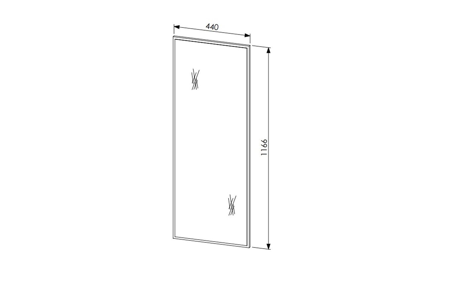 Innostyle Garderobenspiegel in Schilfgrün matt, Spannplatte - 44x117x2cm (BxHxT)