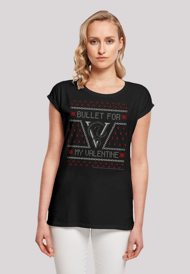 F4NT4STIC T-Shirt Bullet for my Valentine Metal Band Christmas Premium  Qualität, Rock-Musik, Band, Sehr weicher Baumwollstoff mit hohem  Tragekomfort