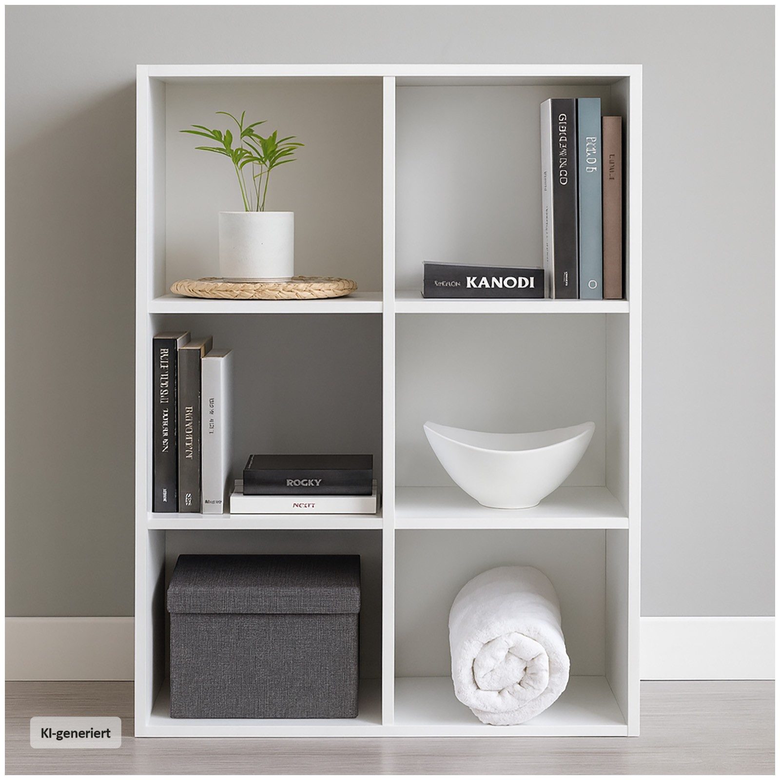 HTI-Living Standregal Standregal Weiß 6 Fächer 60 x 90 x 30 cm, Stück 1-tlg., Standregal 6 Regalfächer