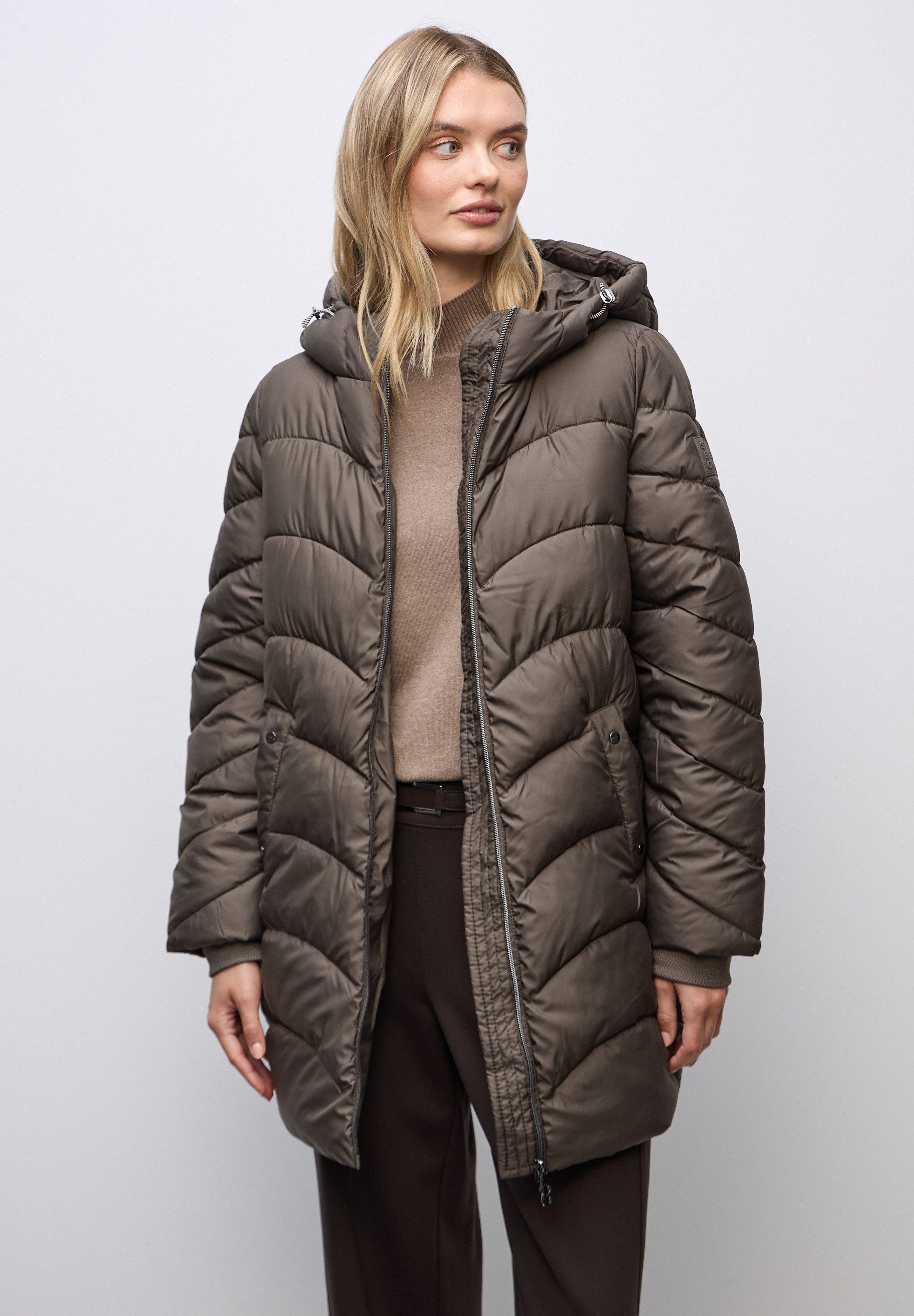 STREET ONE Steppjacke mit Kapuze mit Tunnelzugband