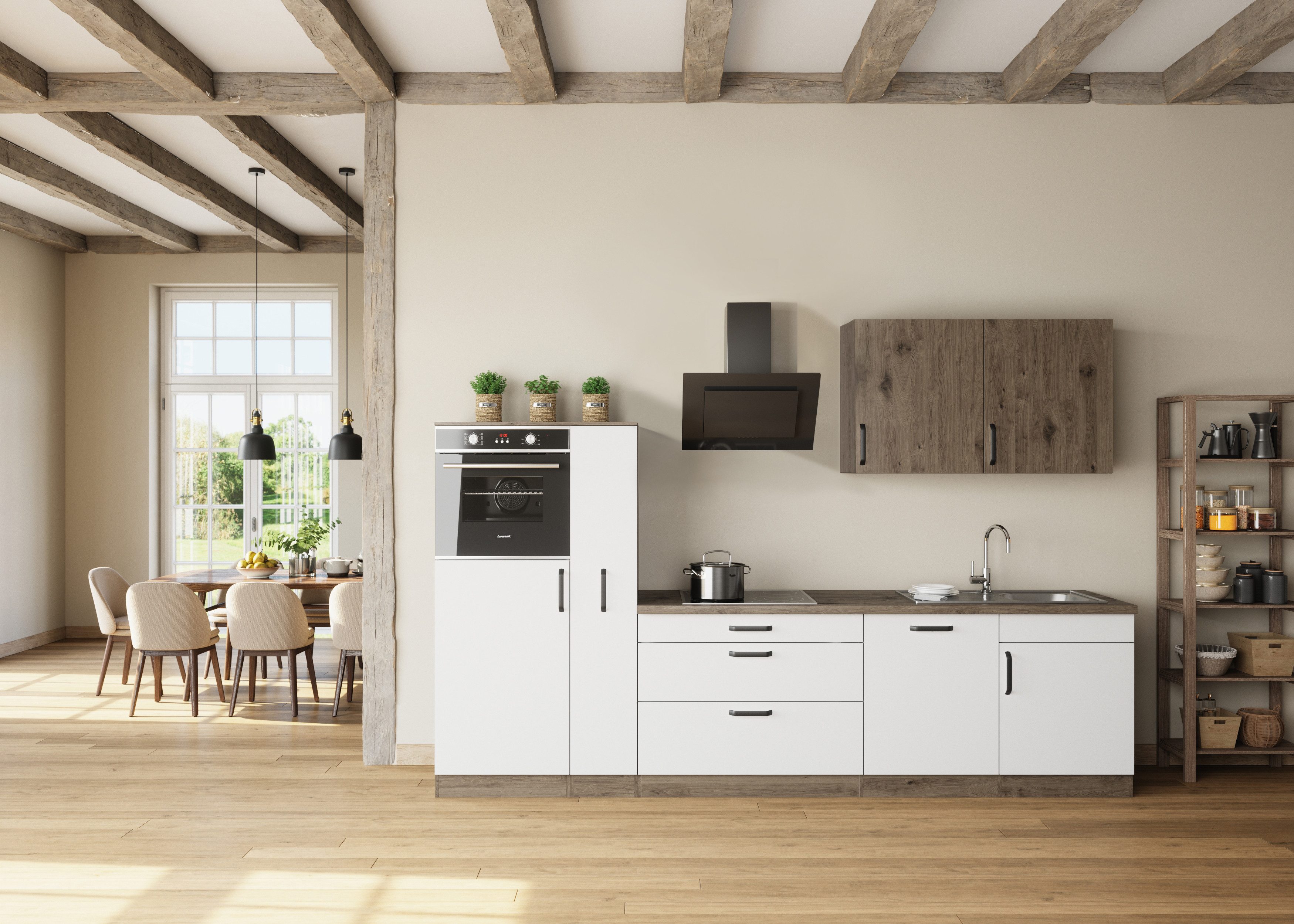 wiho Küchen Küchenzeile Elba, wahlweise mit Hanseatic E-Geräten, Breite 310 günstig online kaufen