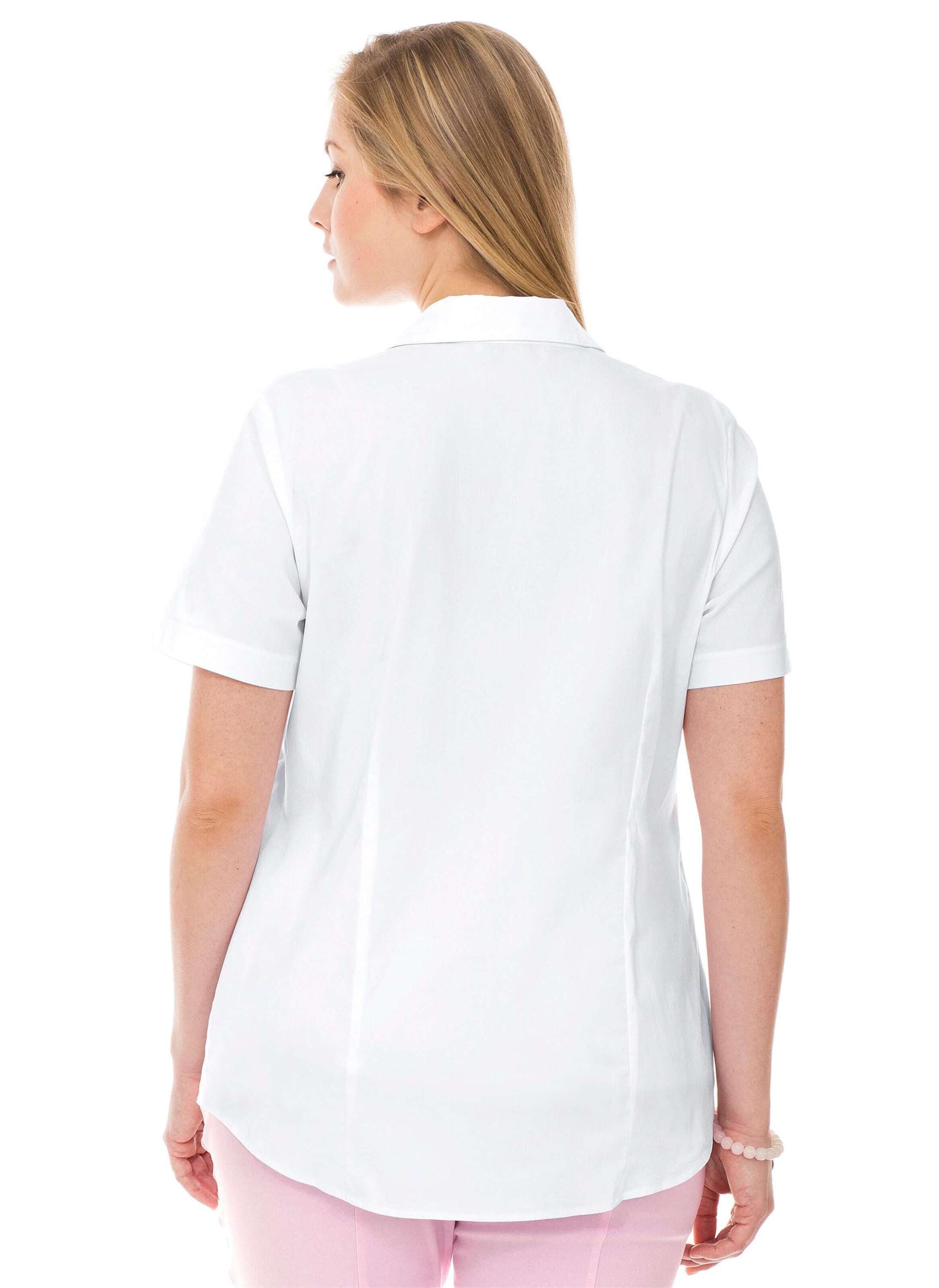 Sheego Klassische Bluse Hemdbluse Kurzarm