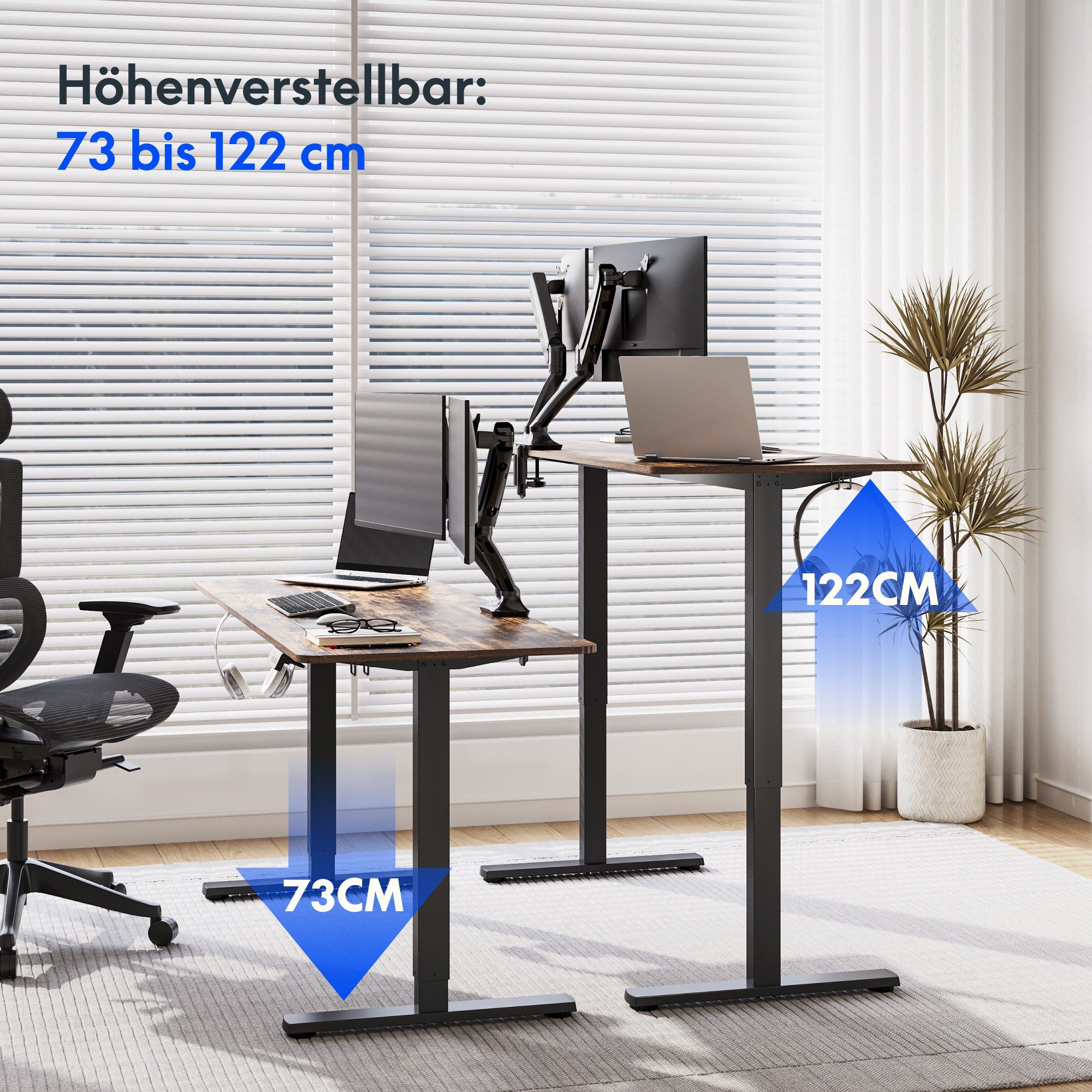 SANODESK Schreibtisch Elektrisch höhenverstellbarer Schreibtisch, Sitz-Steh günstig online kaufen