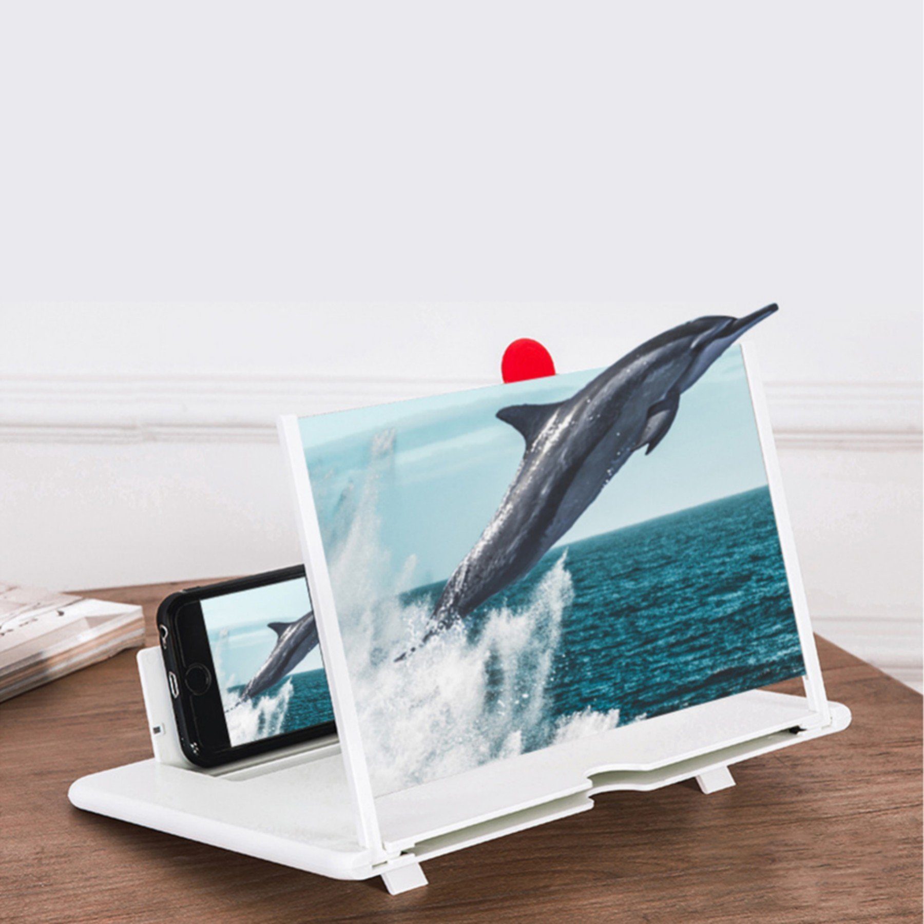 HomeMiYN Smartphone-Halterung Handy Bildschirmlupe 12 Zoll Handy Bildschirmvergrößerung Faltbarer – Bild 2 von 3