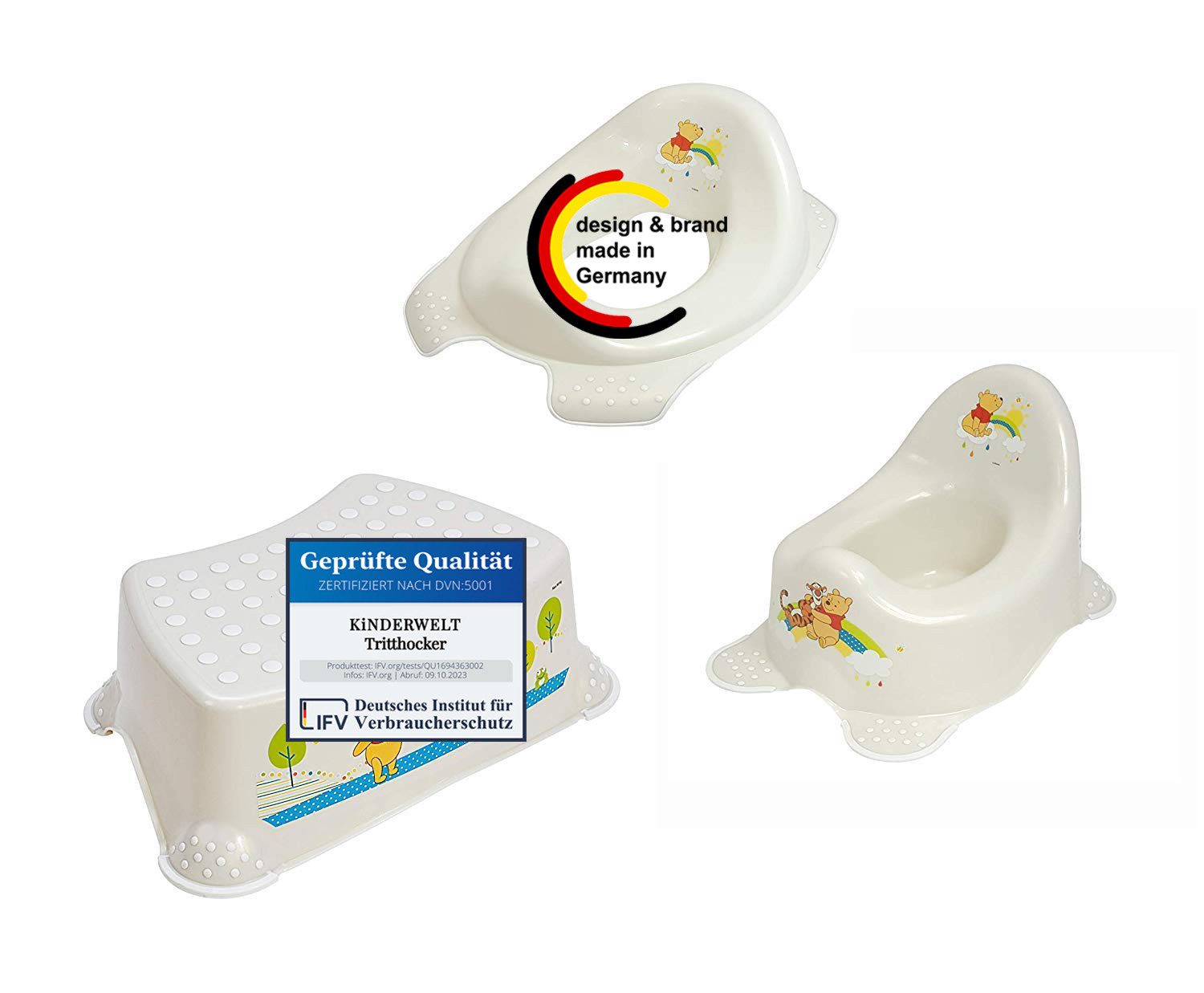 Tritthocker Winnie Pooh 3er Set- Töpfchen, WC- Sitz, Hocker
