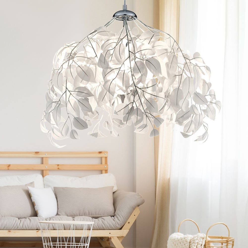 Reality Leuchten LED Pendelleuchte, Leuchtmittel inklusive, Warmweiß, Pendel Hänge Leuchte floral Blätter Äste Beleuchtung im Set