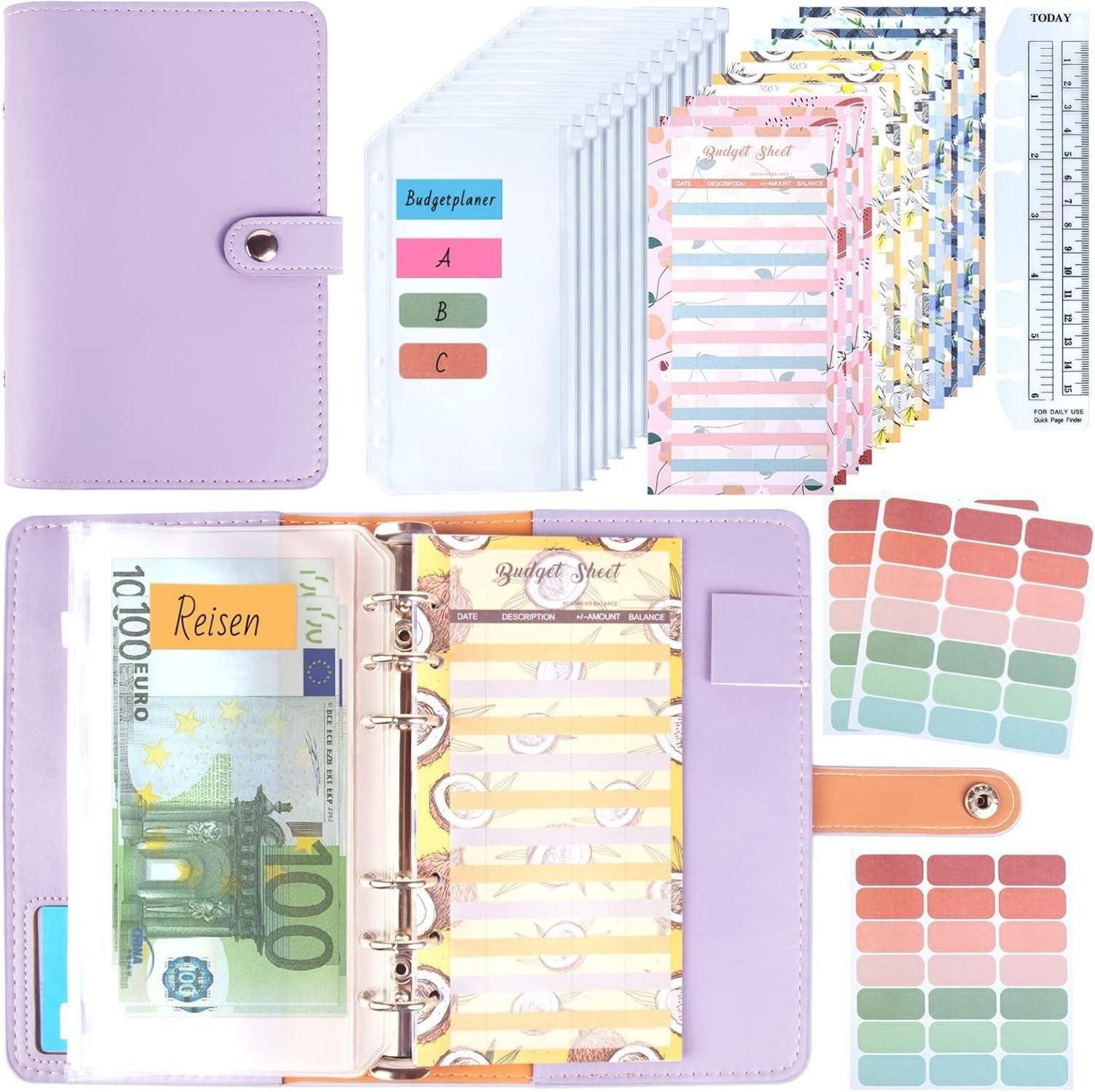 Notizheft Budget Planner A6 Geldbuch Sparplan Haushaltsbuch Organizer mit