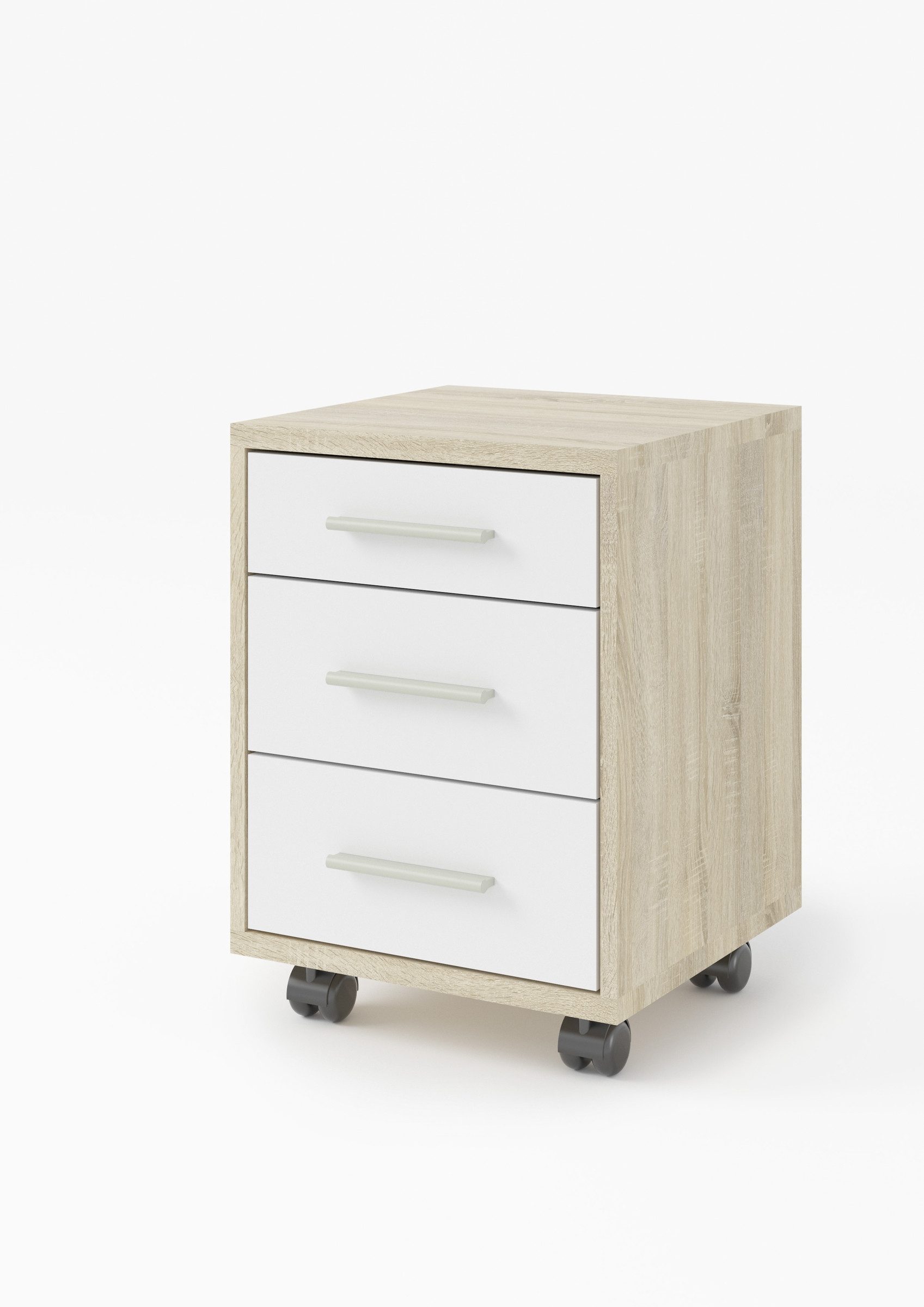 PREISBRECHER Rollcontainer Clermont, (BxHxT: 40x56x40 cm), in Sonoma/Eiche günstig online kaufen