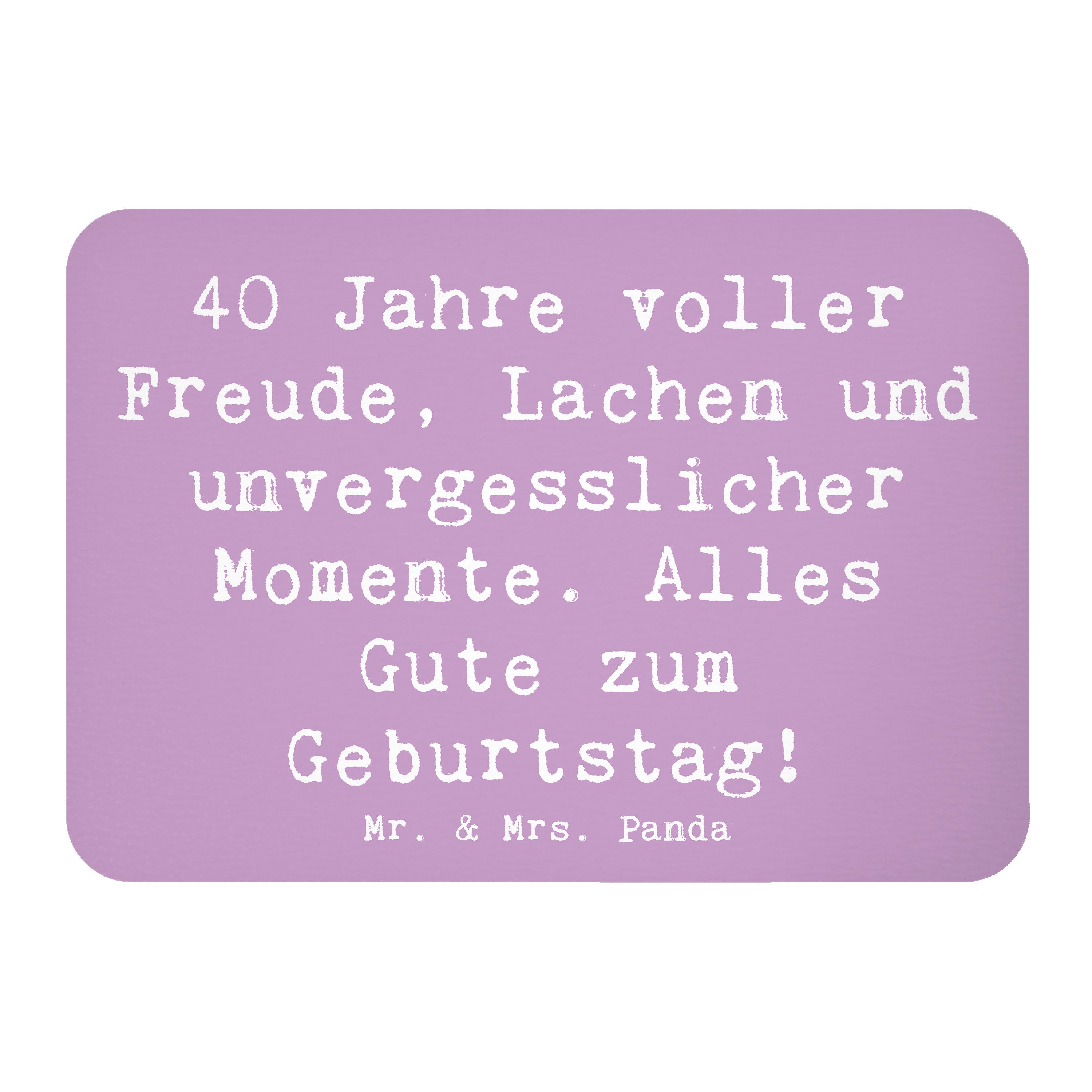 Magnet Spruch 40. Geburtstag Freude - Lavendeltraum - Geschenk, liebevolle Ü