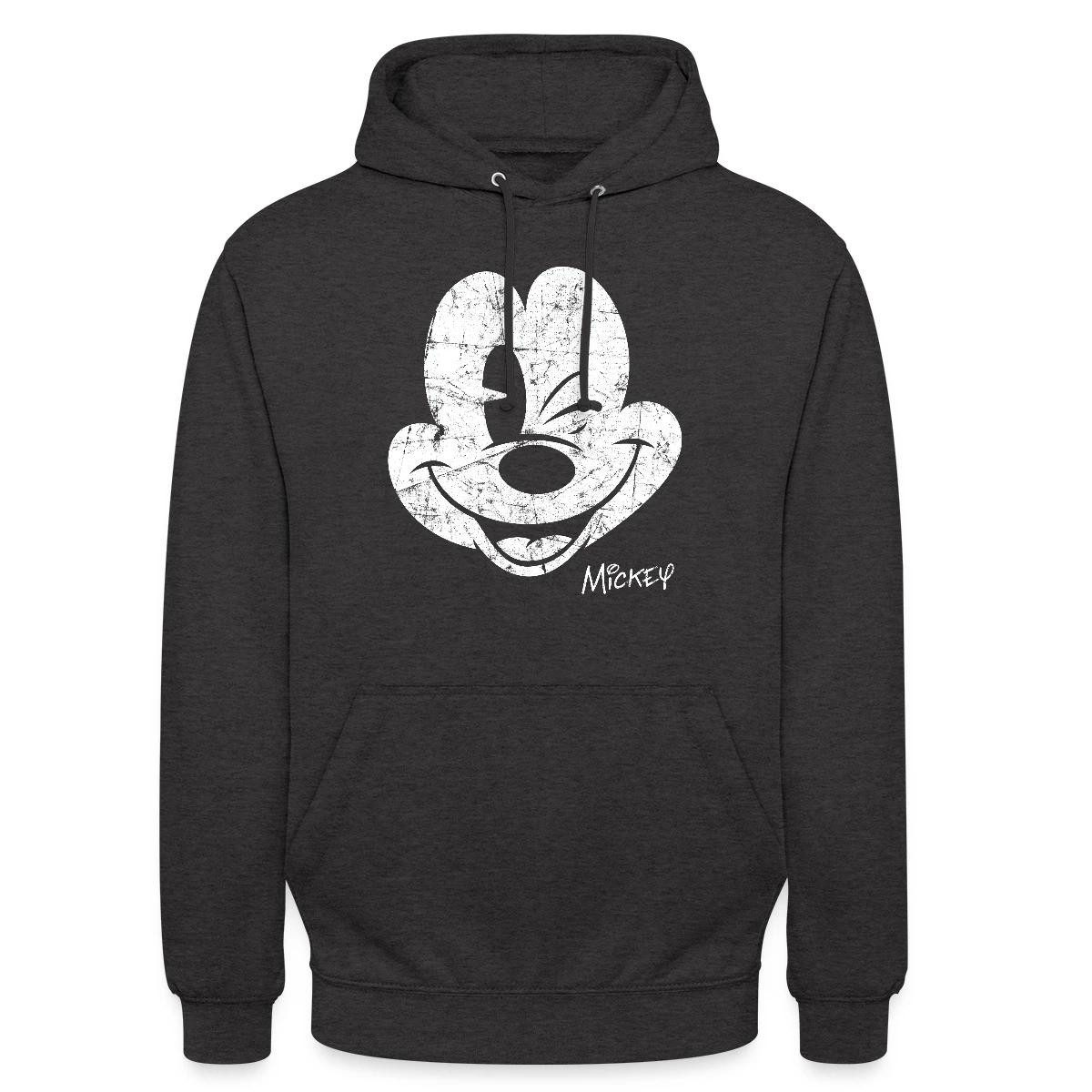 Spreadshirt Hoodie Mickey & Minnie Retro Mickey Mouse Zwinkernd Unisex Hoodie (1-tlg)