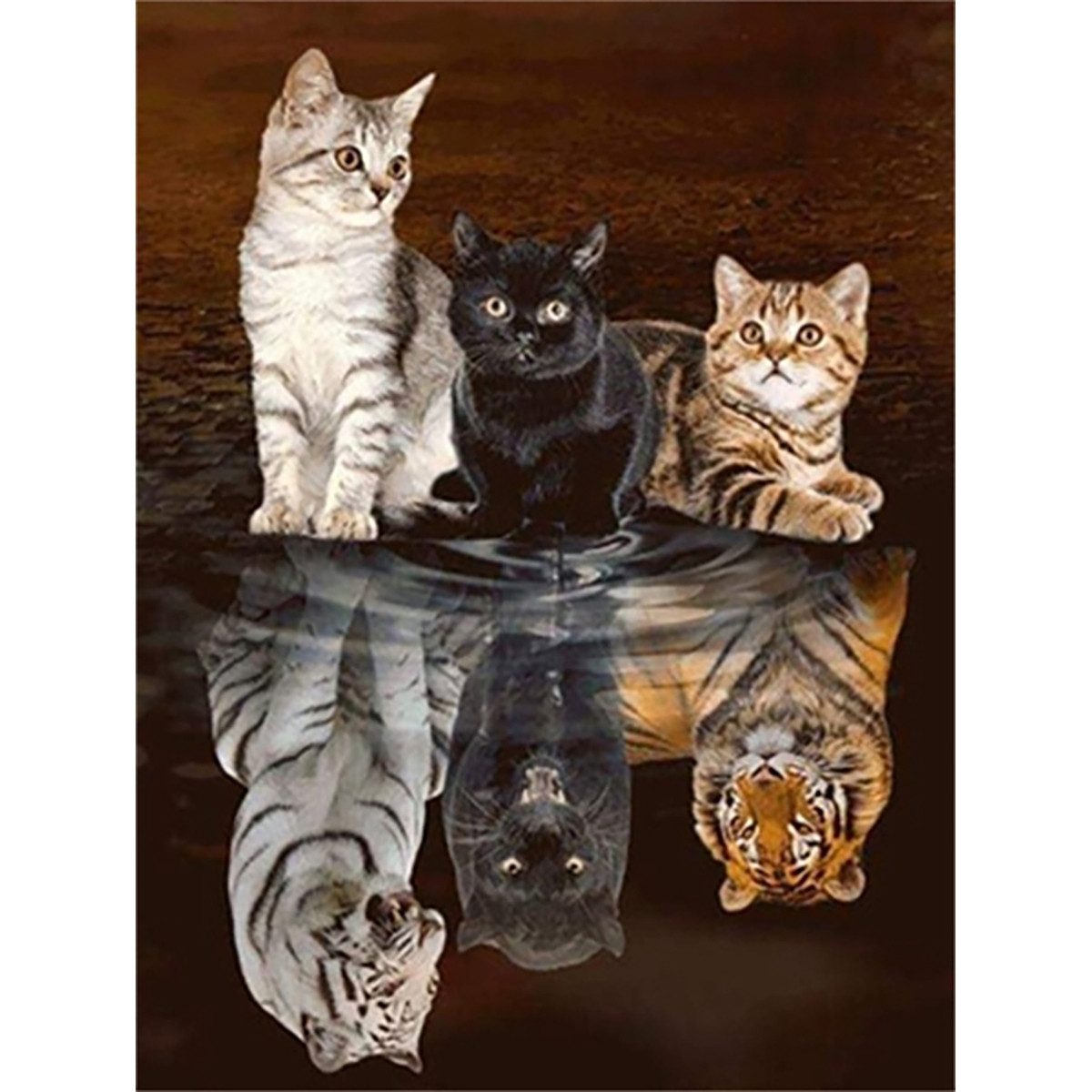 Pracht Malvorlage PRACHT Diamond Painting Drei Katzen 40x30cm