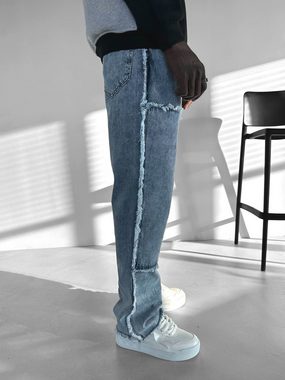 Abluka Bequeme Jeans LOOSE FIT FLARED JEANS BLUE
