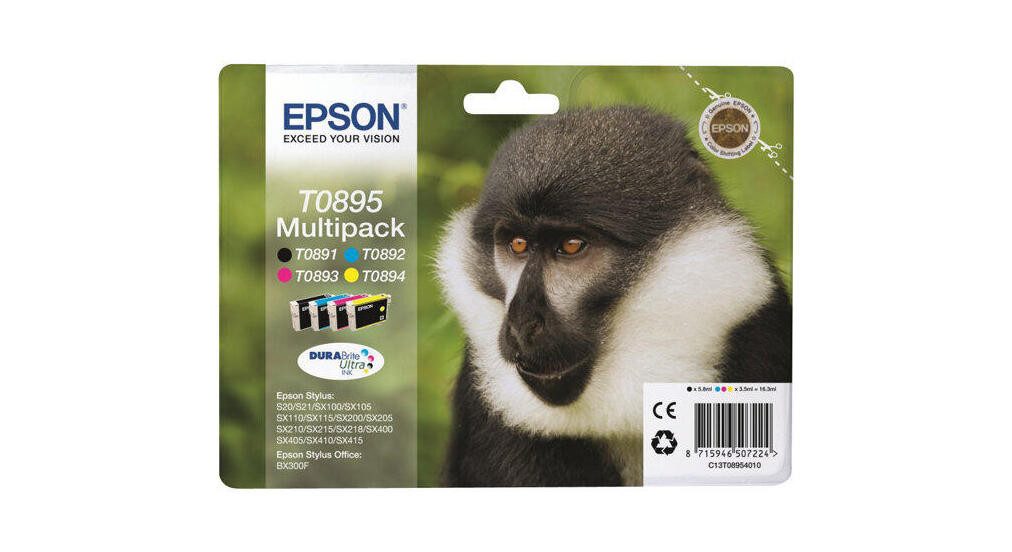 Epson Epson T0895 Druckerpatronen 4er Multipack Tintenpatrone