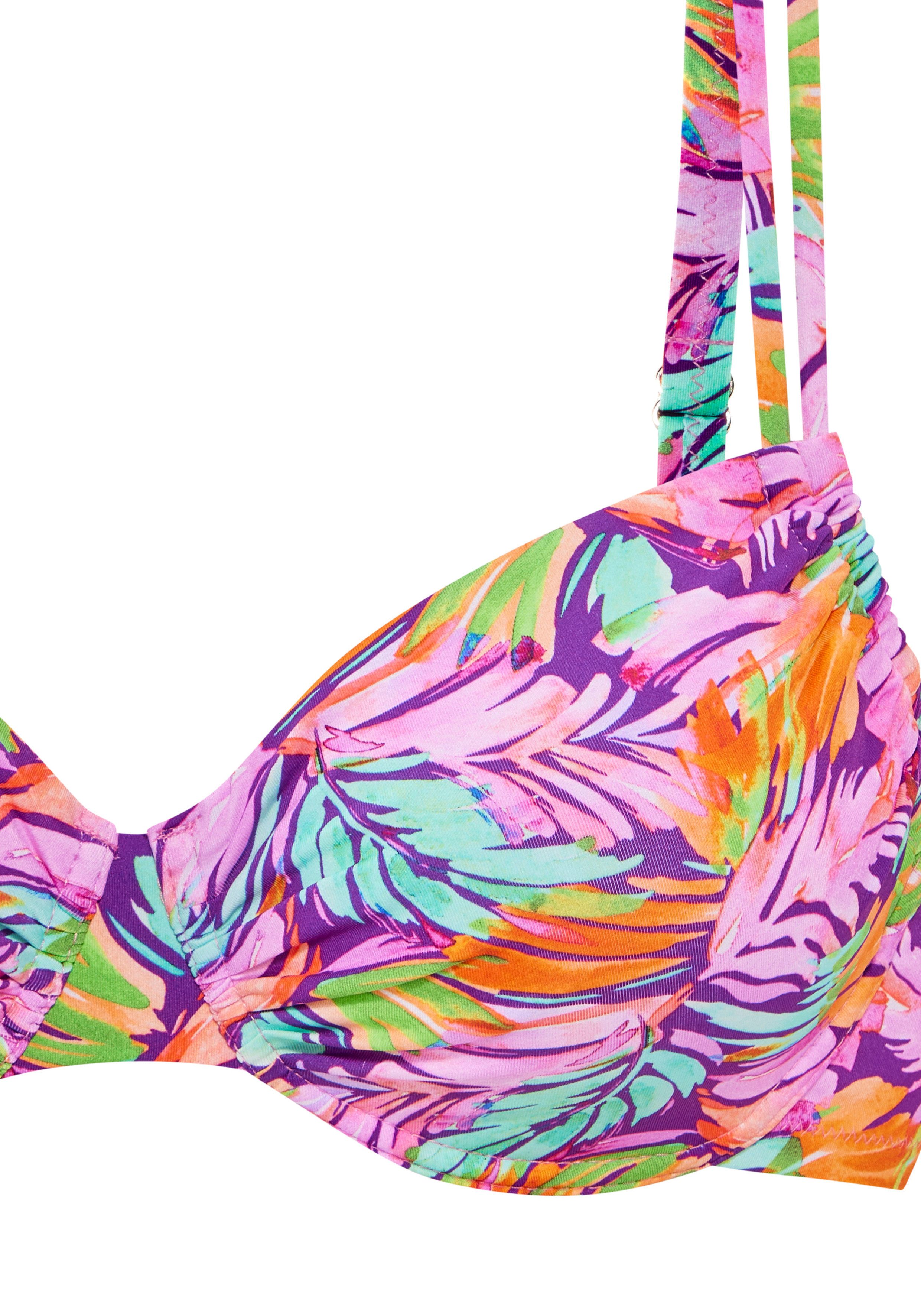 Vivance by Lascana Bügel-Bikini mit farbenfrohem Blätterdruck – Bild 3 von 4