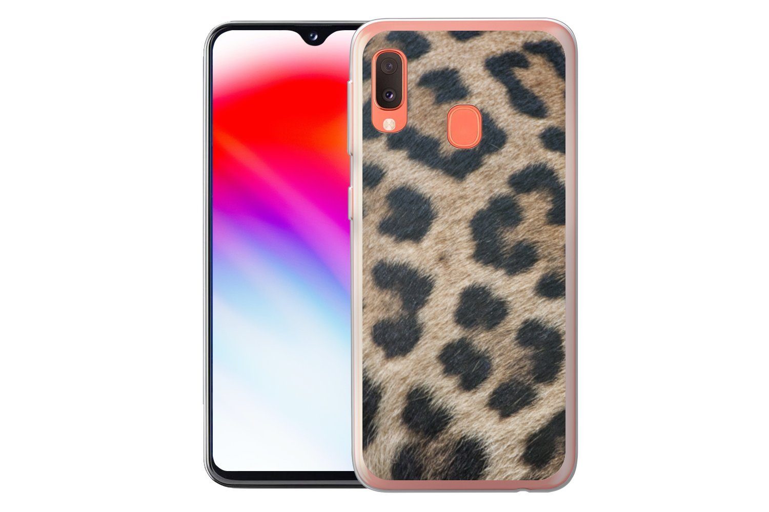 MuchoWow Handyhülle für Samsung Galaxy A20e Leopardenmuster, Smartphone-Bumper, Print, Handy Schutzhülle Dünn