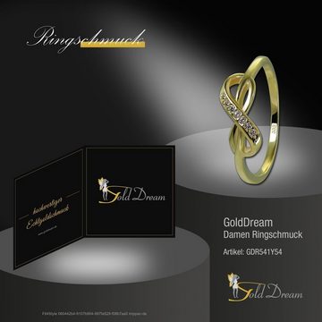 GoldDream Goldring GoldDream Gold Ring Infinity Gr.54 (Fingerring), Damen Ring Infinity, 54 (17,2), 333 Gelbgold - 8 Karat, gold, weiß