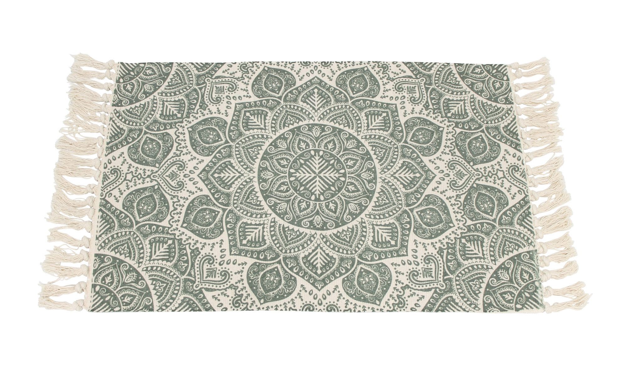 Frank Flechtwaren Teppich, Bodenmatte Mandala grün günstig online kaufen