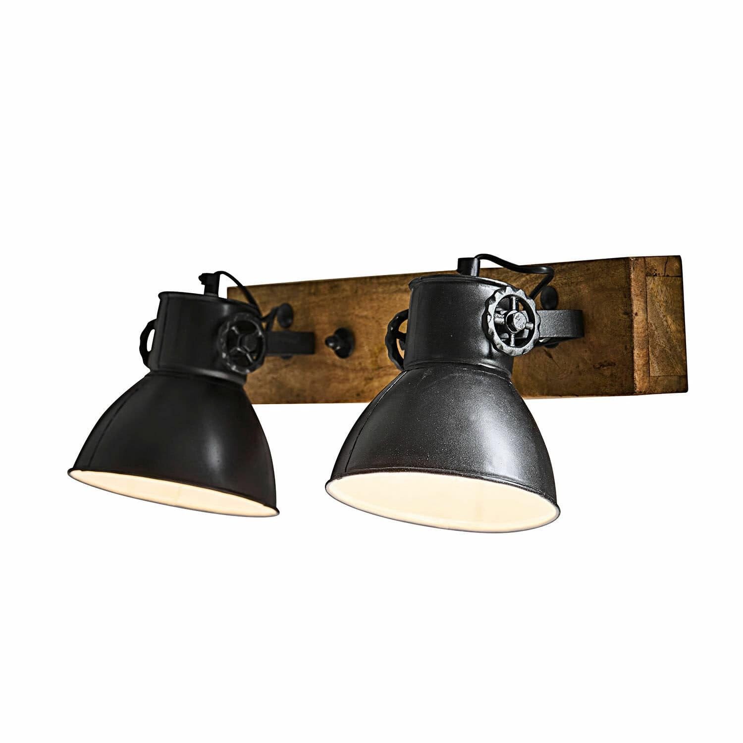 Mirabeau Wandleuchte Wandlampe Périgné schwarz/braun