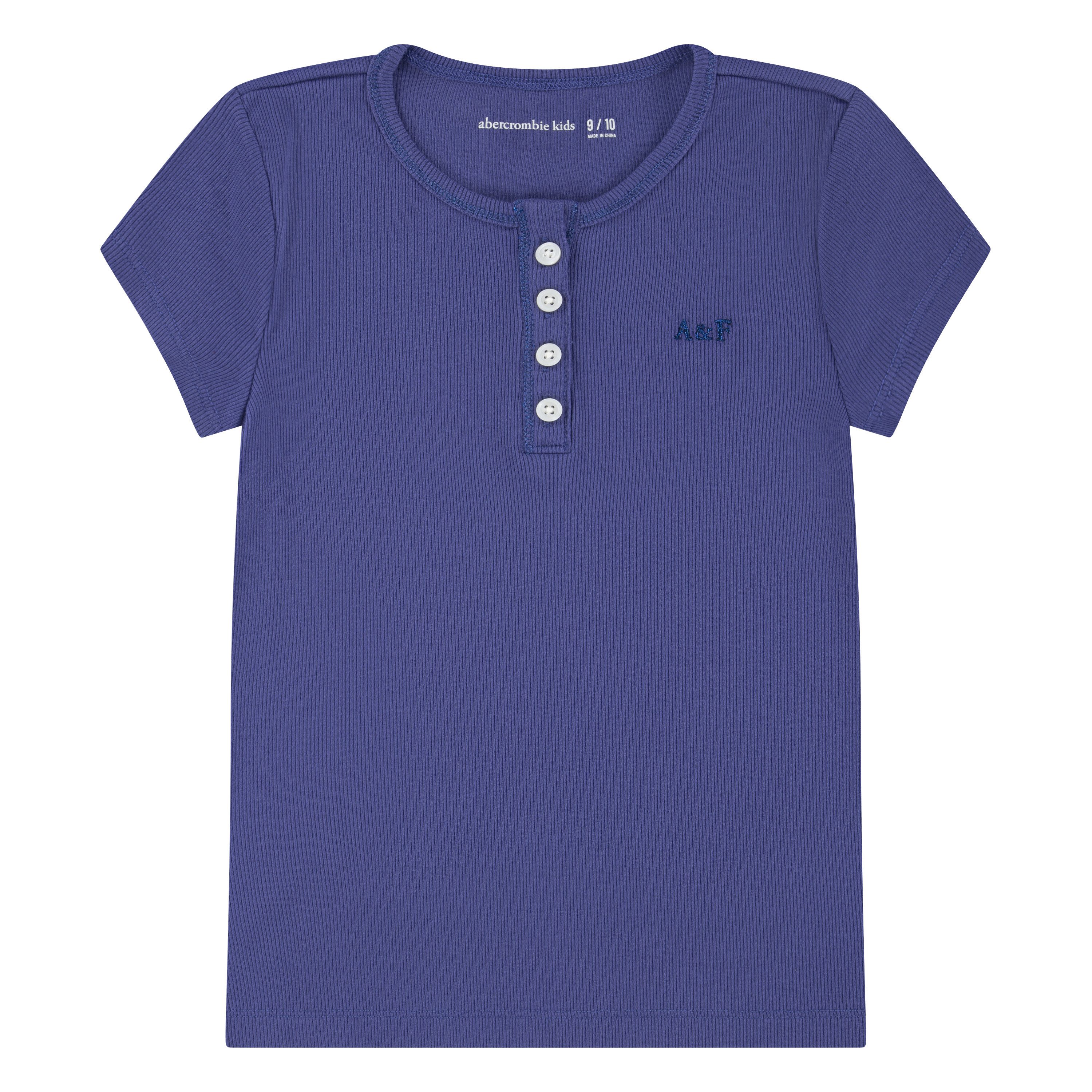 Abercrombie Kids Henleyshirt AFG ESSENTIAL HENLEY TEE in Ripp-Optik, for girls
