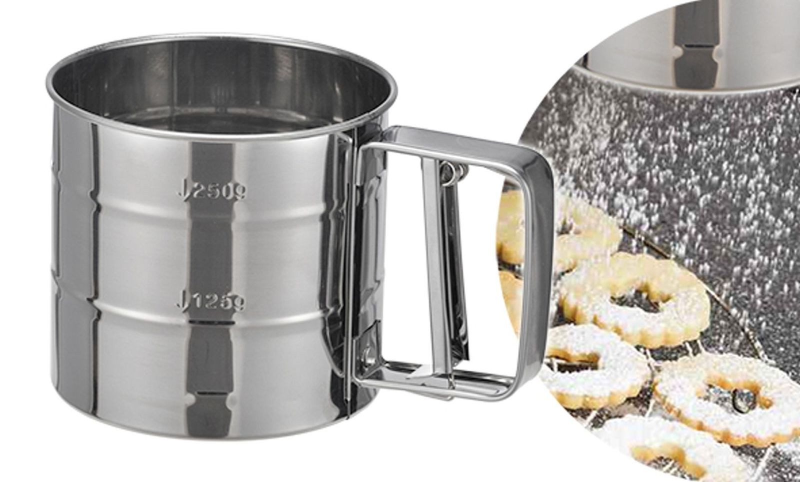 Gravidus Küchensieb Edelstahl Mehlsieb Einhandsieb