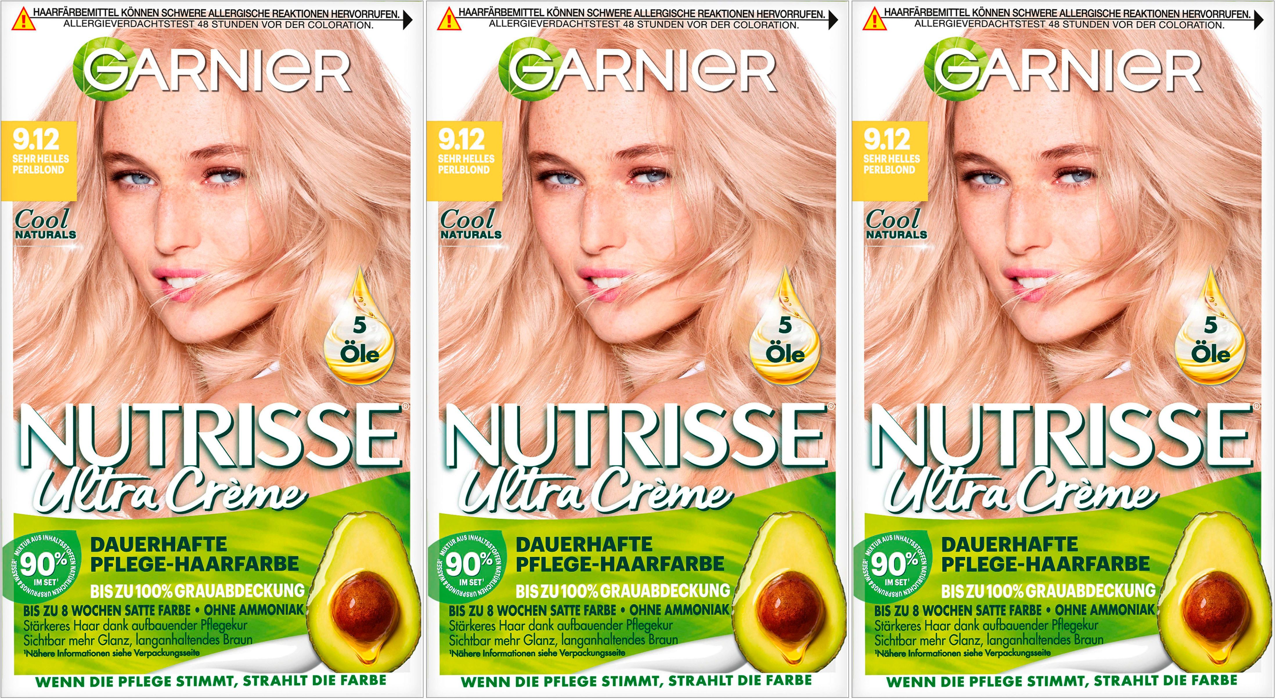 GARNIER Coloration Garnier Nutrisse Ultra Crème, Packung, 3-tlg., mit pflegender Formel
