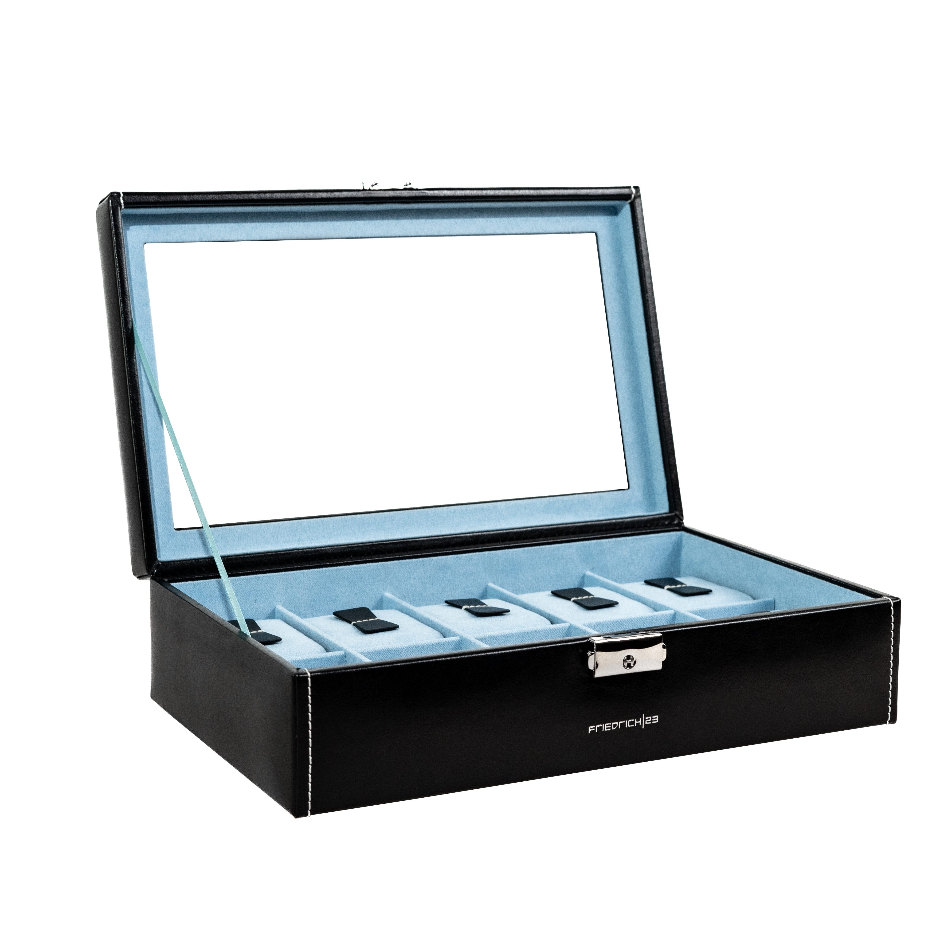 Friedrich23 Uhrenbox Bond mit Glasdeckel für 10 Uhren