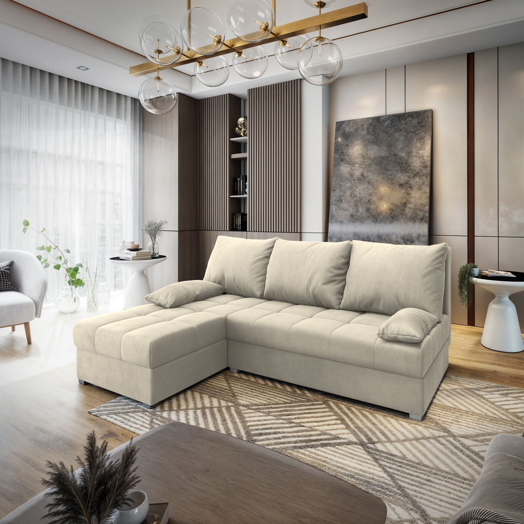 Masseno Ecksofa RITA mit Schlaffunktion L-Form, günstig online kaufen