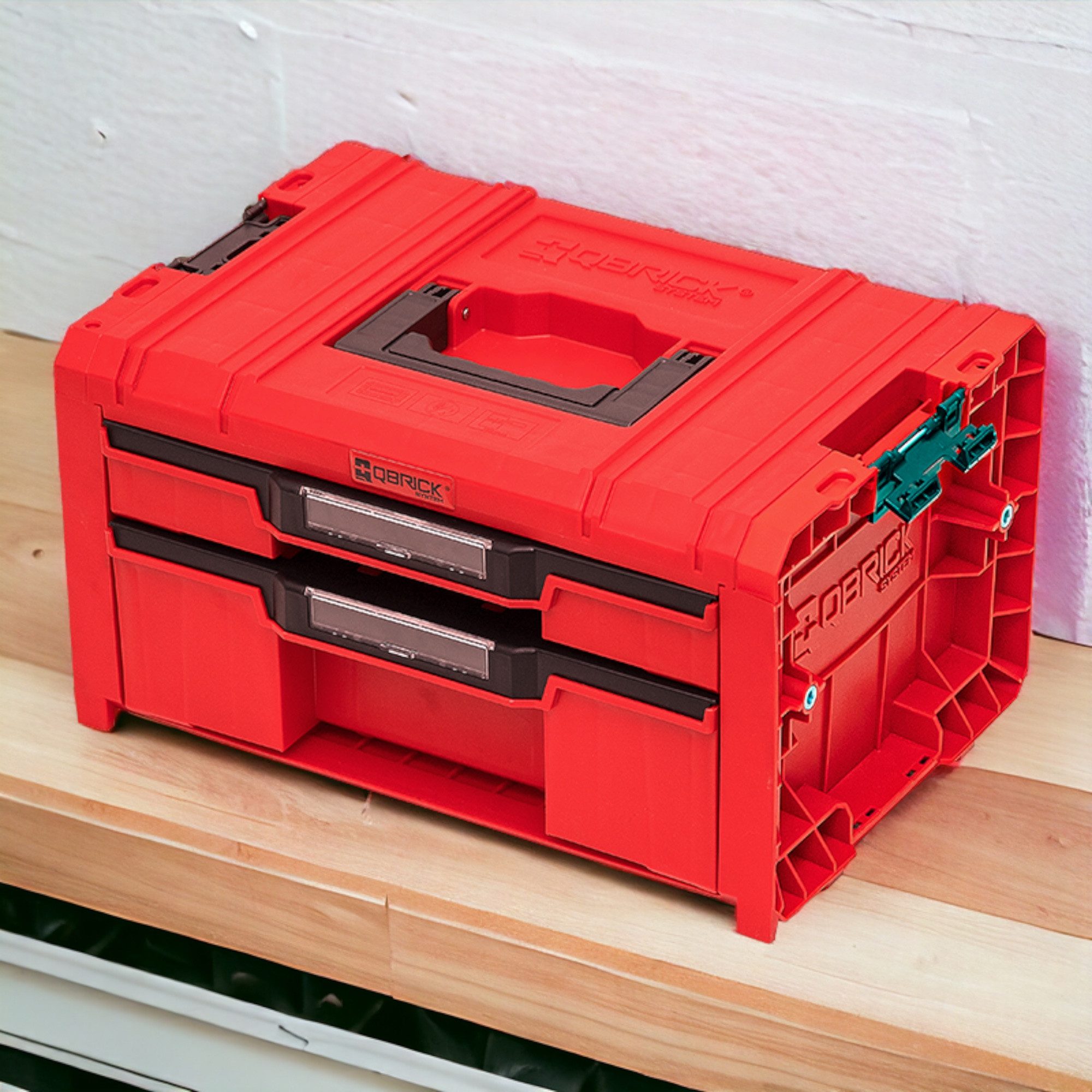 QBRICK System Werkzeugkoffer Qbrick System PRO Drawer 2 Toolbox 2.0 Expert RED ULTRA HD Custom