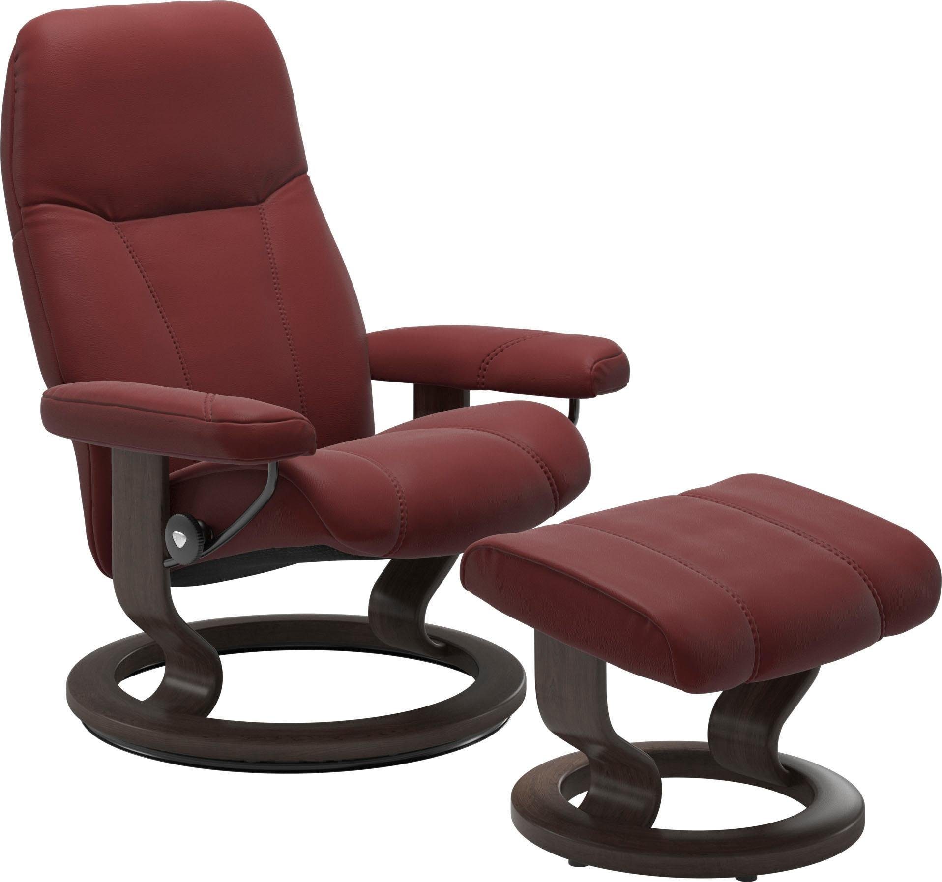 Classic Gestell S, Stressless® Hocker), Größe Relaxsessel mit Relaxsessel Base, mit Hocker, Wenge Consul mit (Set,