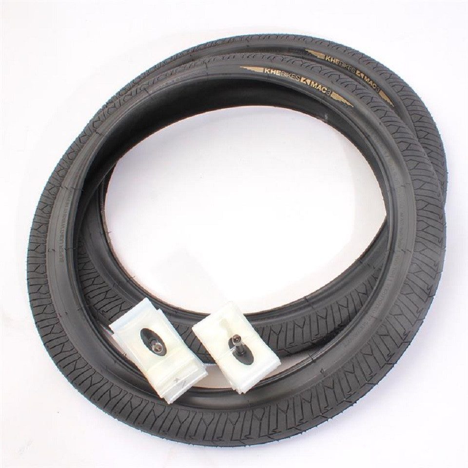 KHEbikes Fahrradreifen KHE MAC3 BMX Reifen & Schwalbe Aerothan Schläuche – Set, (2x KHE MAC3 Reifen + 2x Schwalbe Aerothan TPU Schläuche), Reifen mit Doppelkarkasse