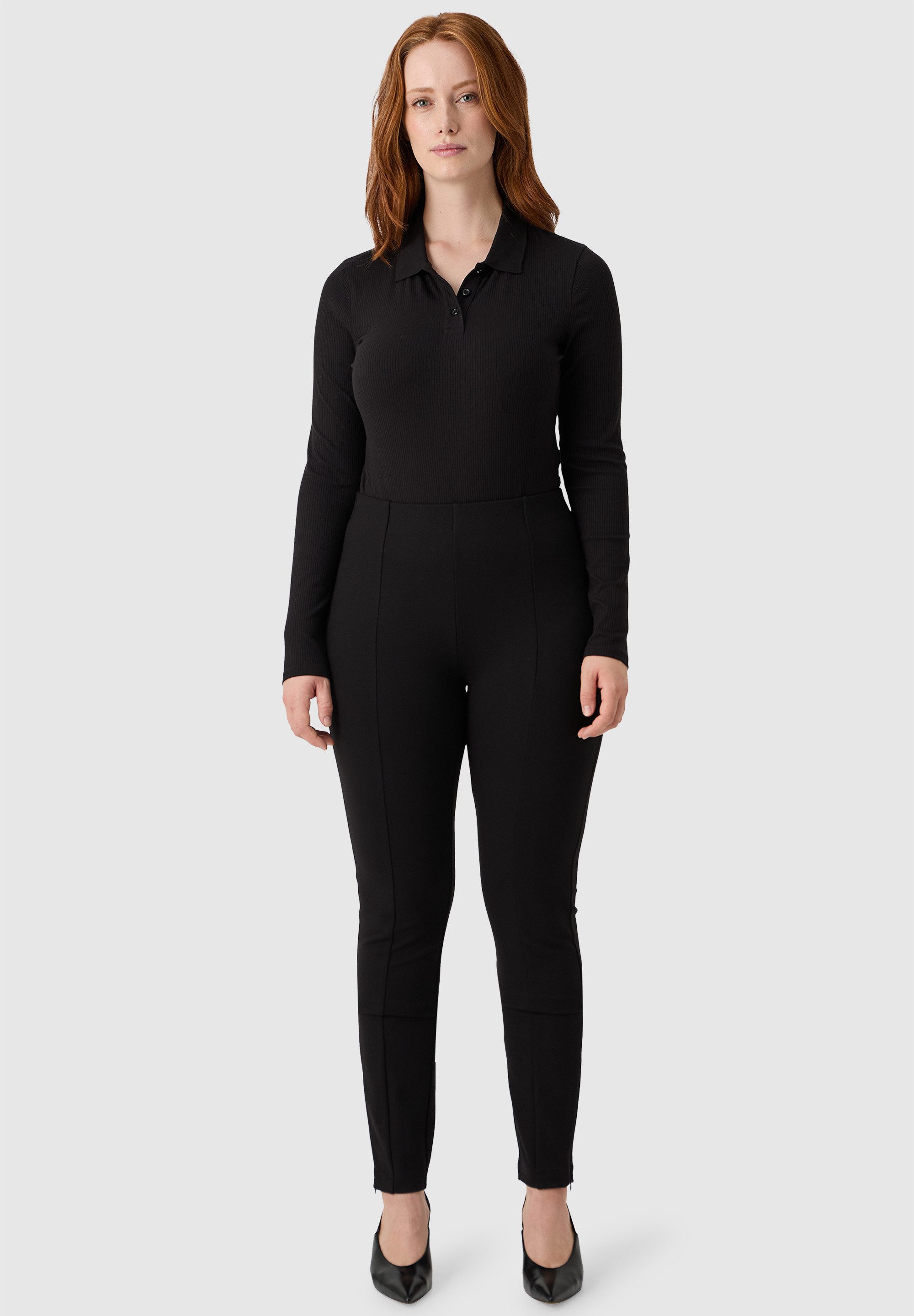 Les Lunes Leggings Zoola verdeckter Gummizug im Bund, unsichtbare Reißverschlüsse am Beinsaum
